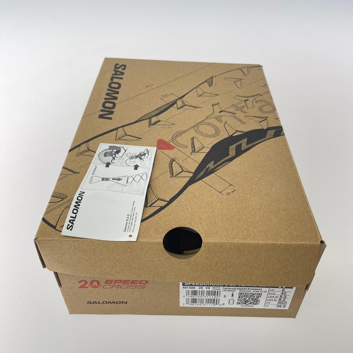 スニーカー SALOMON SPEEDCROSS 6 20 YEARS Q2 (26.5) 26.5cm (US8 1/2 UK8 EU43) グレー
