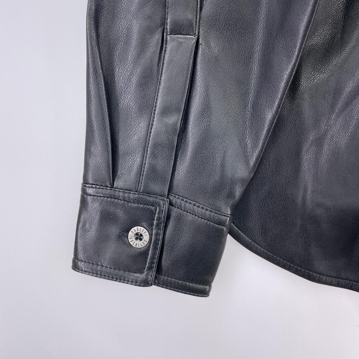 長袖シャツ メタリックダガーレザーフェイクシャツ S BLK S ブラック