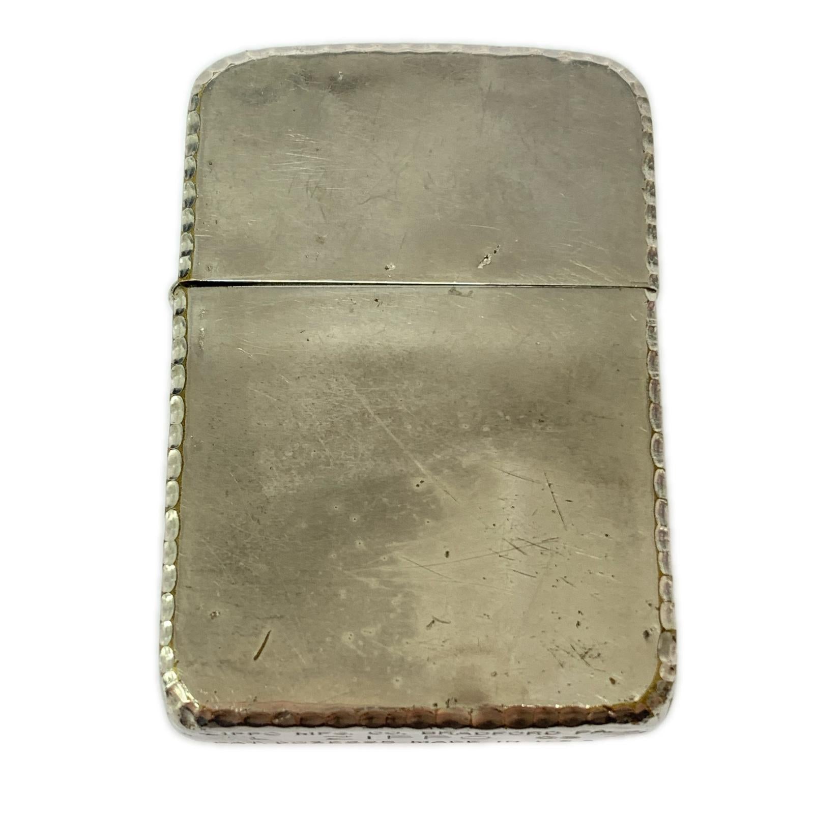 ライター ZIPPO 2003年刻印 3面彫刻 シルバー