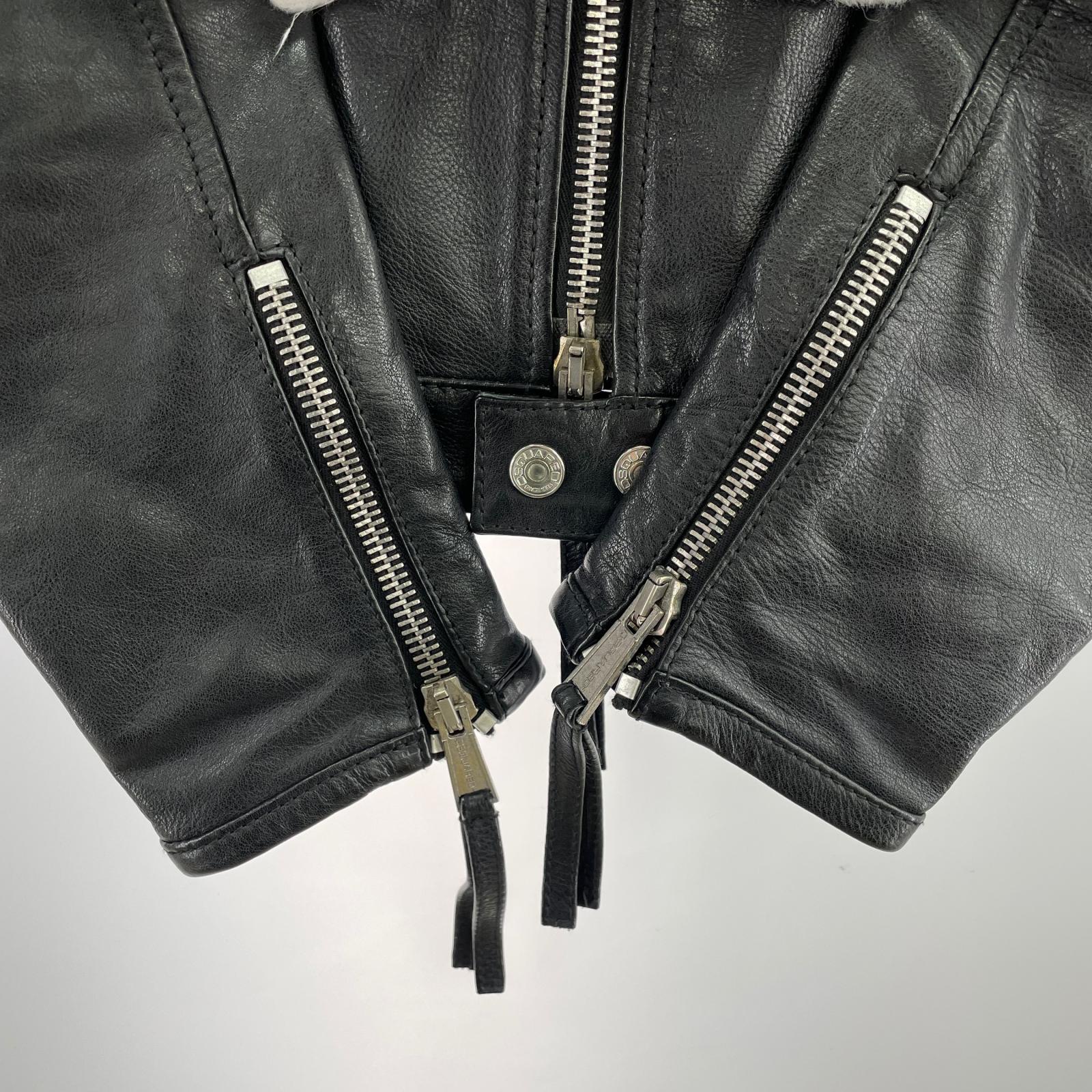 ジャケット DSQUARED2 11SS バイカー シングルライダースジャケット 44 ブラック 44 ブラック
