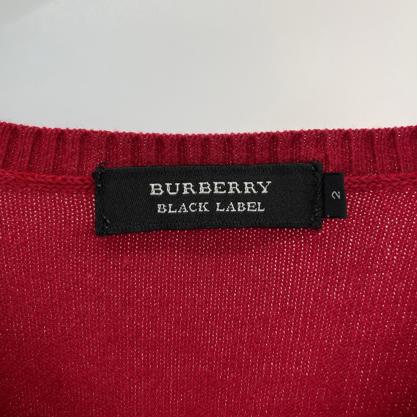 ニット BURBERRY BLACK LABEL ニット・セーター レッド