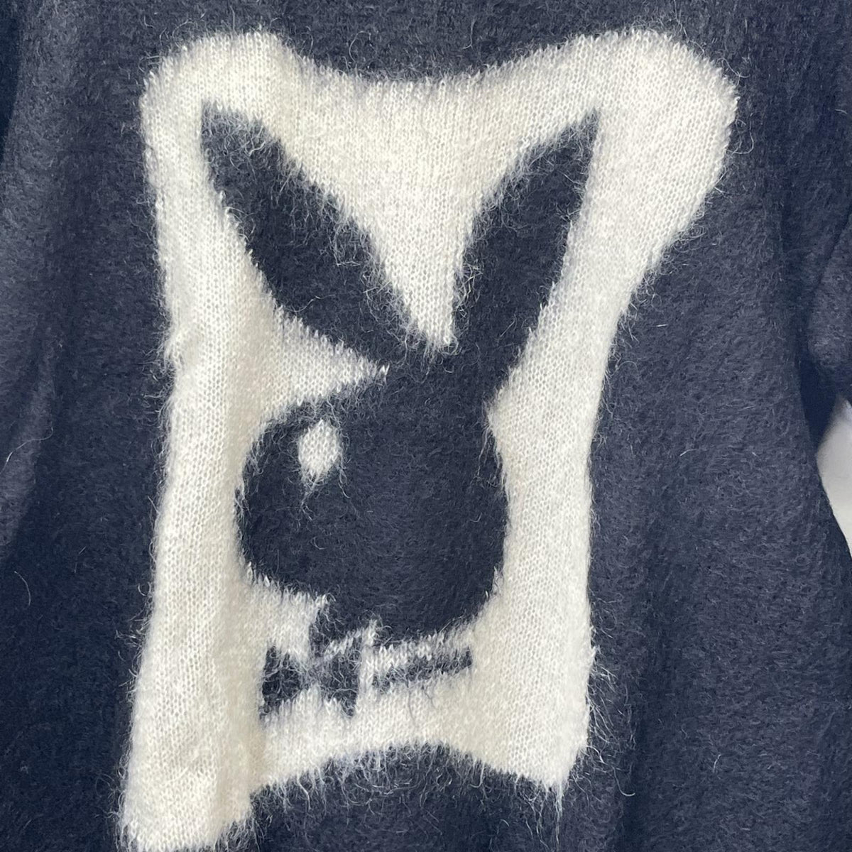 SAINT LAURENT/22AW/モヘアニット/ブラック LL