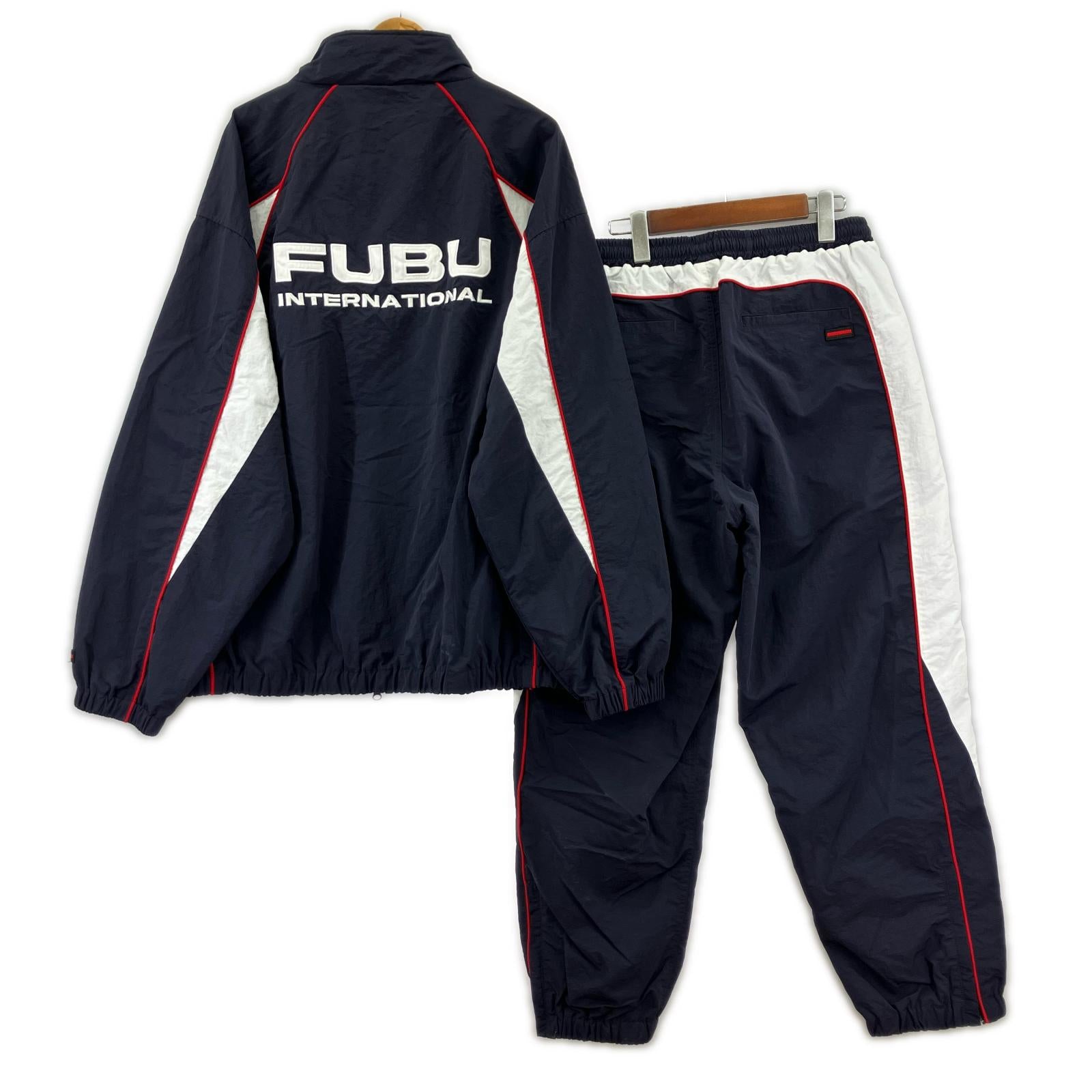 セットアップ FUBU ナイロン セットアップ 紺