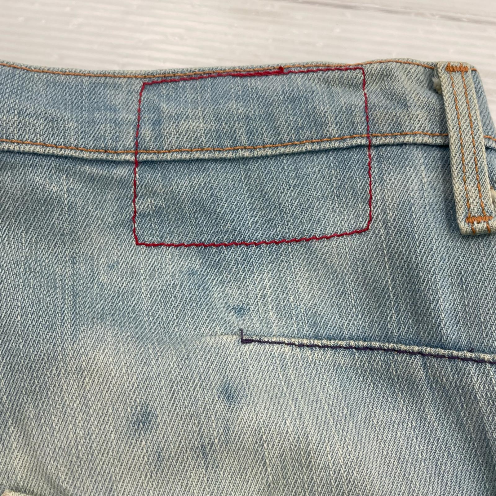 デニムパンツ 00s Levi's RED 立体裁断 カプセルブリーチ W33 ネイビー