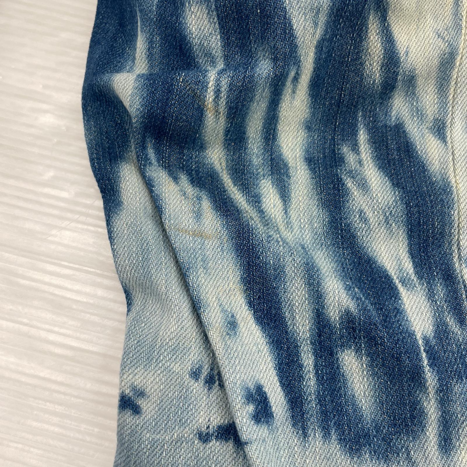 デニムパンツ 00s Levi's RED 立体裁断 カプセルブリーチ W33 ネイビー