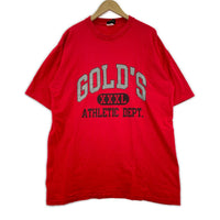 半袖Tシャツ 90s USA製 GOLD'S GYM レッド(L) L レッド