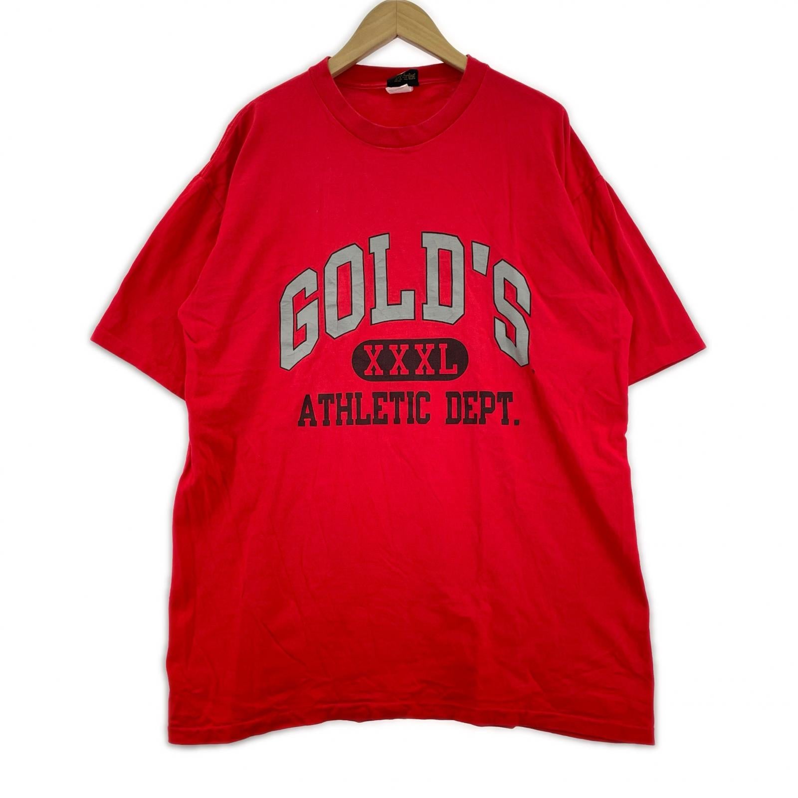 半袖Tシャツ 90s USA製 GOLD'S GYM レッド(L) L レッド