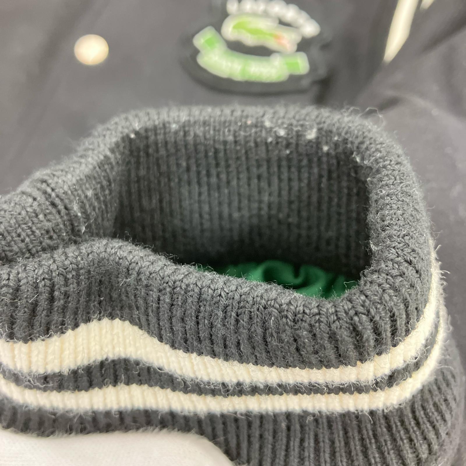 ジャケット ウールスタジャン (L) ブラック