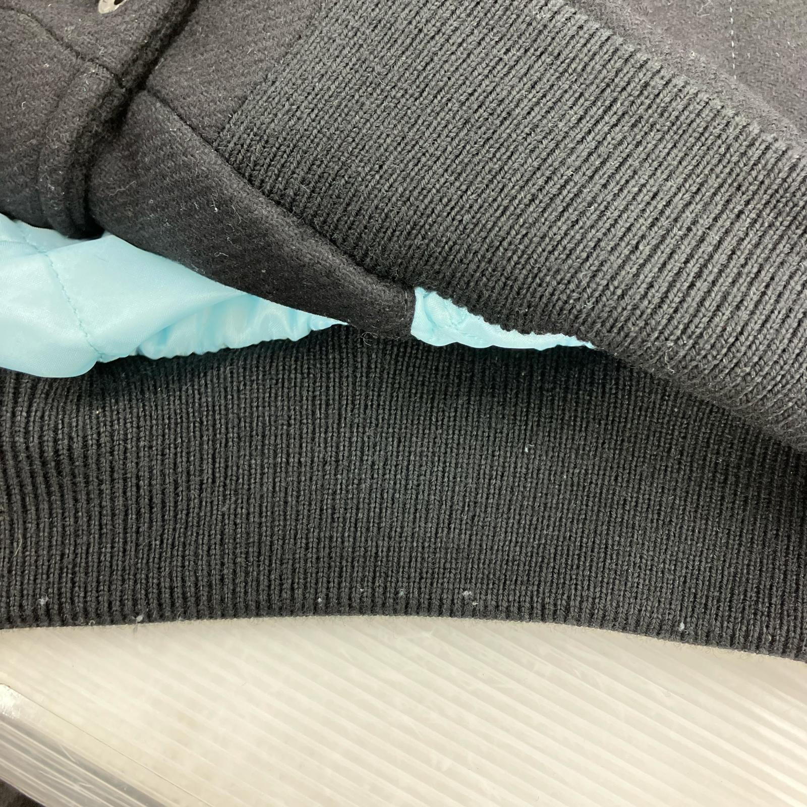 ジャケット ウールスタジャン (L) ブラック