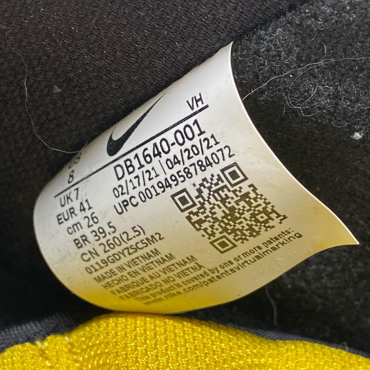 スニーカー DUNK HIGH "MAIZE AND BLACK 26cm (US8 UK7 1/2 EU42)