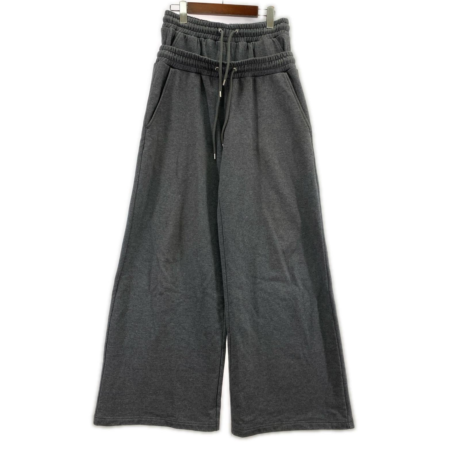 パンツ ワイドスウェットパンツ S グレー