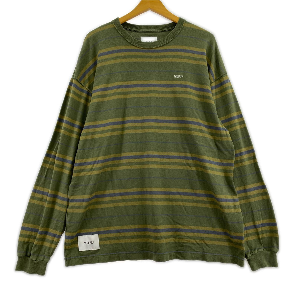 長袖Tシャツ 23SS BDY 02 / LS / COTTON. TEXTILE. ボーダー グリーン