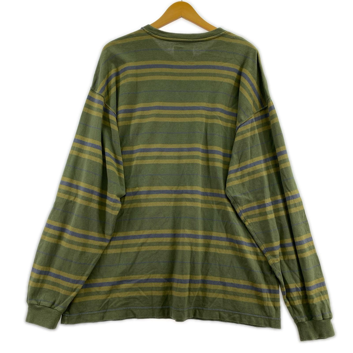 長袖Tシャツ 23SS BDY 02 / LS / COTTON. TEXTILE. ボーダー グリーン