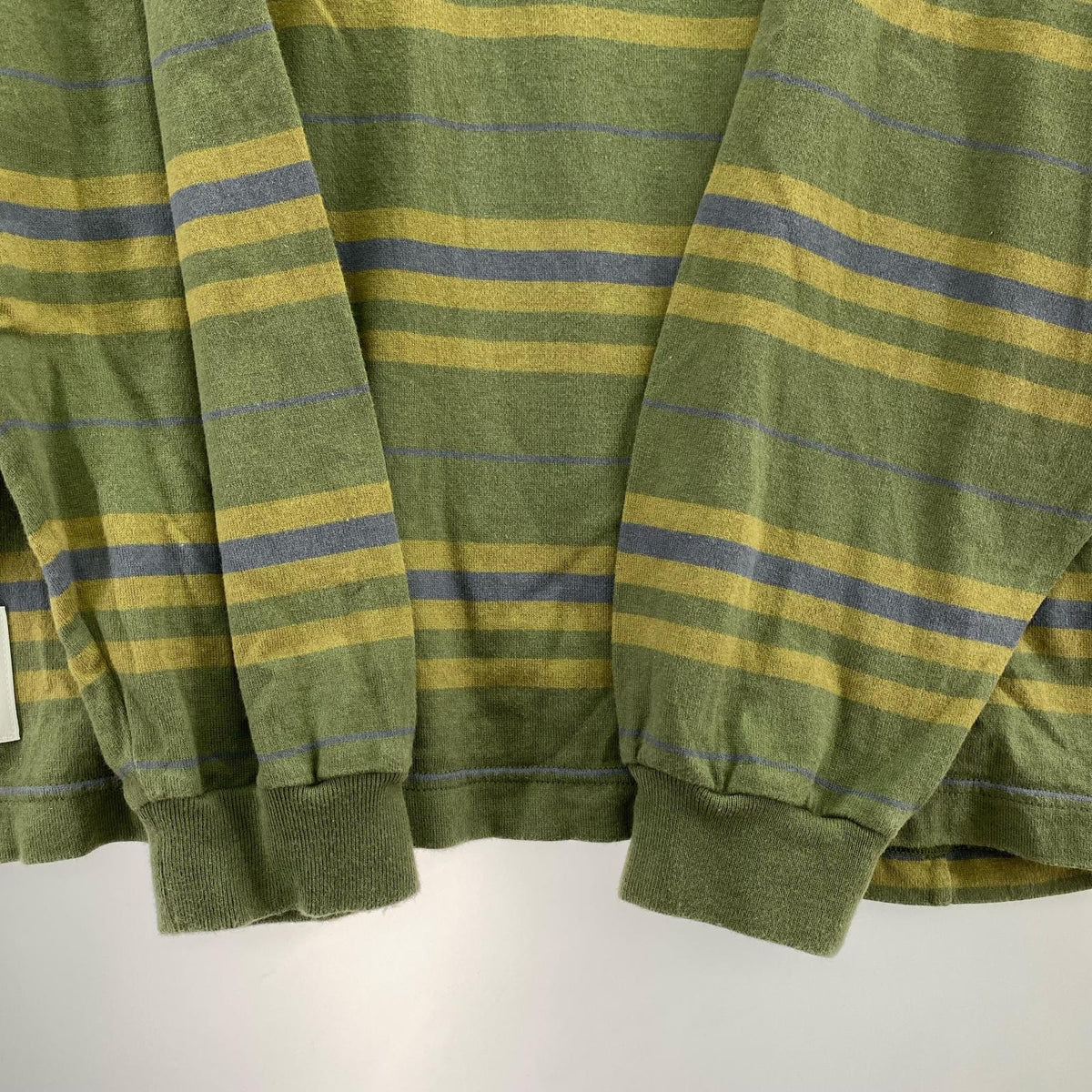 長袖Tシャツ 23SS BDY 02 / LS / COTTON. TEXTILE. ボーダー グリーン