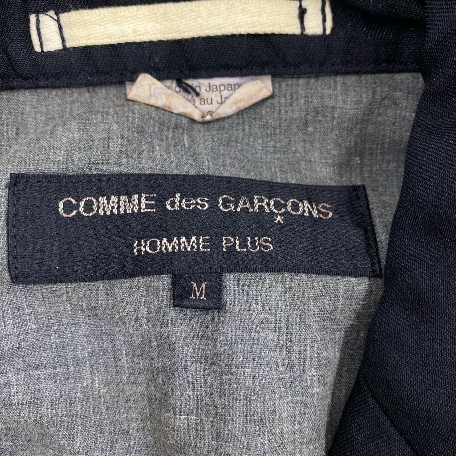 テーラードジャケット HOMME PLUS 黒 PM-J097 M 90s ポリ縮ジャケット M ブラック