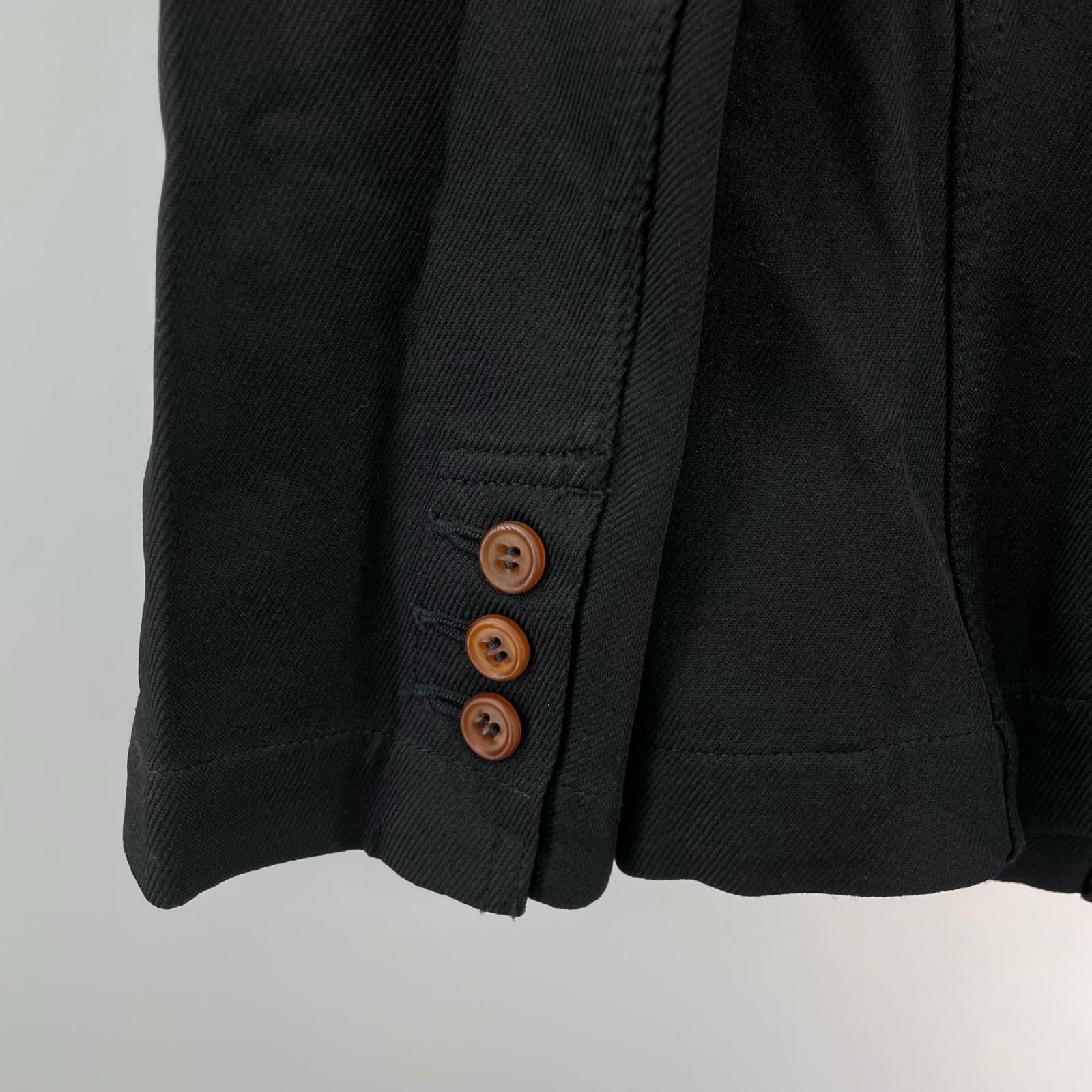 テーラードジャケット 90s HOMME PLUS フーデッド テーラードジャケット 黒 M SS ブラック