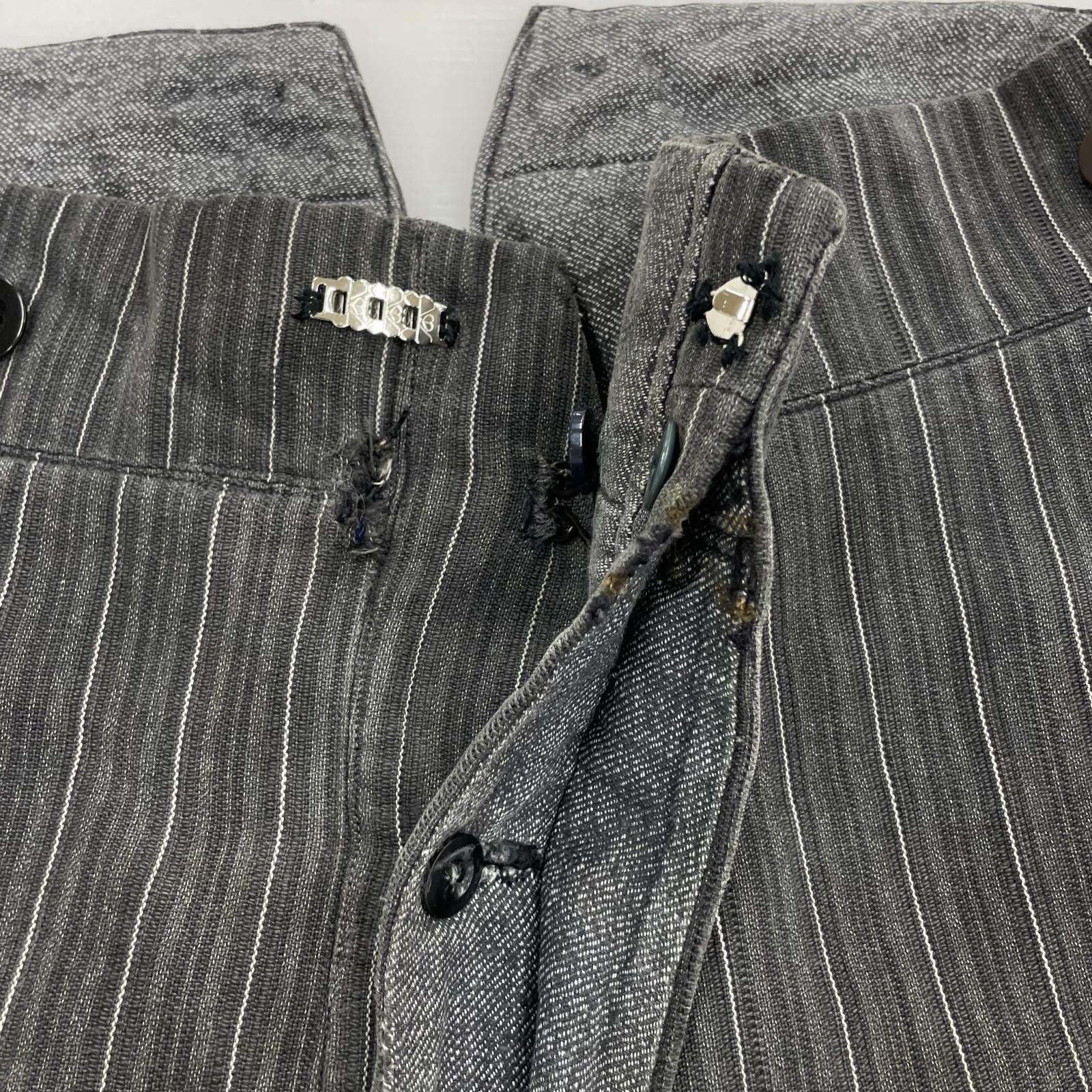 パンツ EURO ファーマーズパンツ 針シンチ ストライプ GRY () グレー