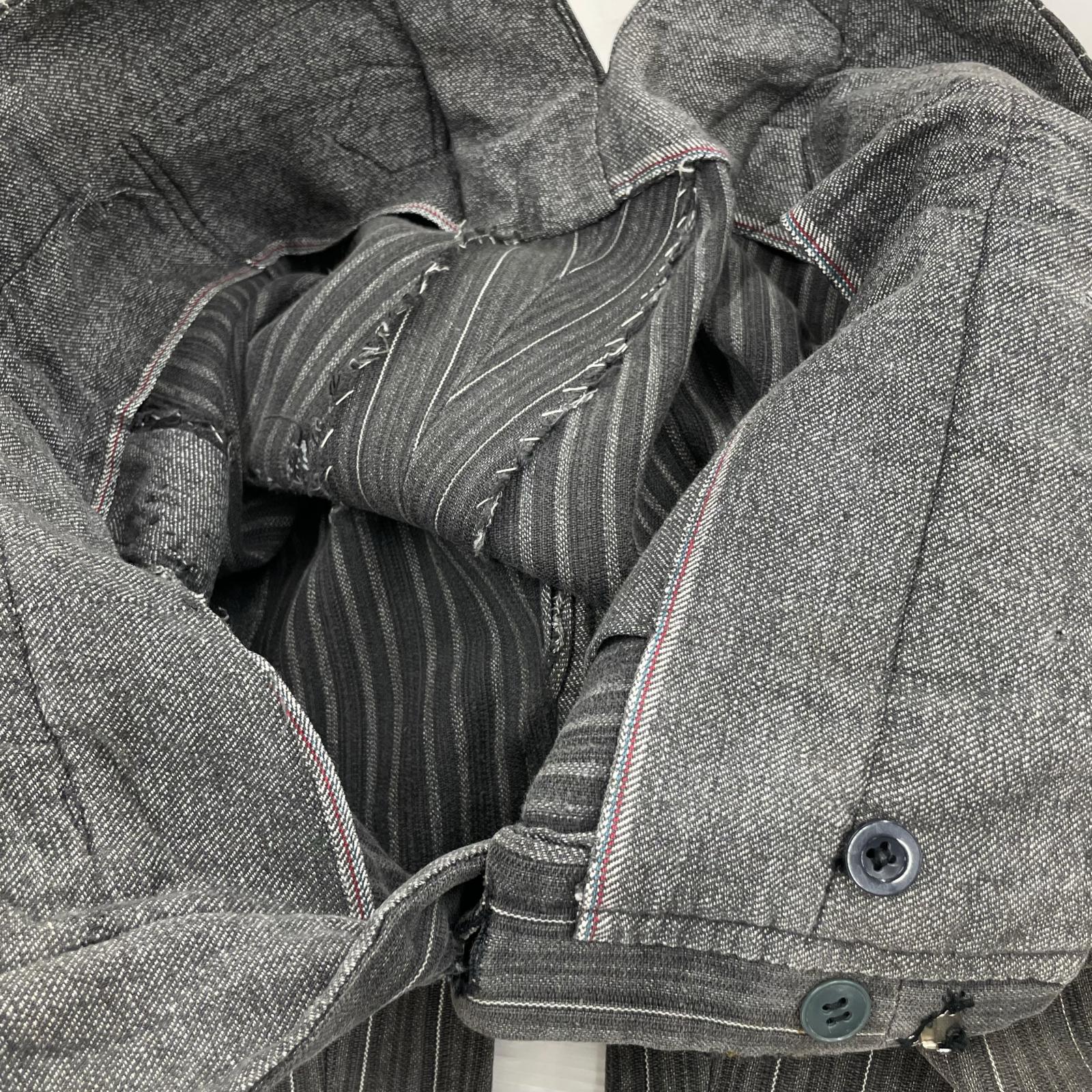 パンツ EURO ファーマーズパンツ 針シンチ ストライプ GRY () グレー