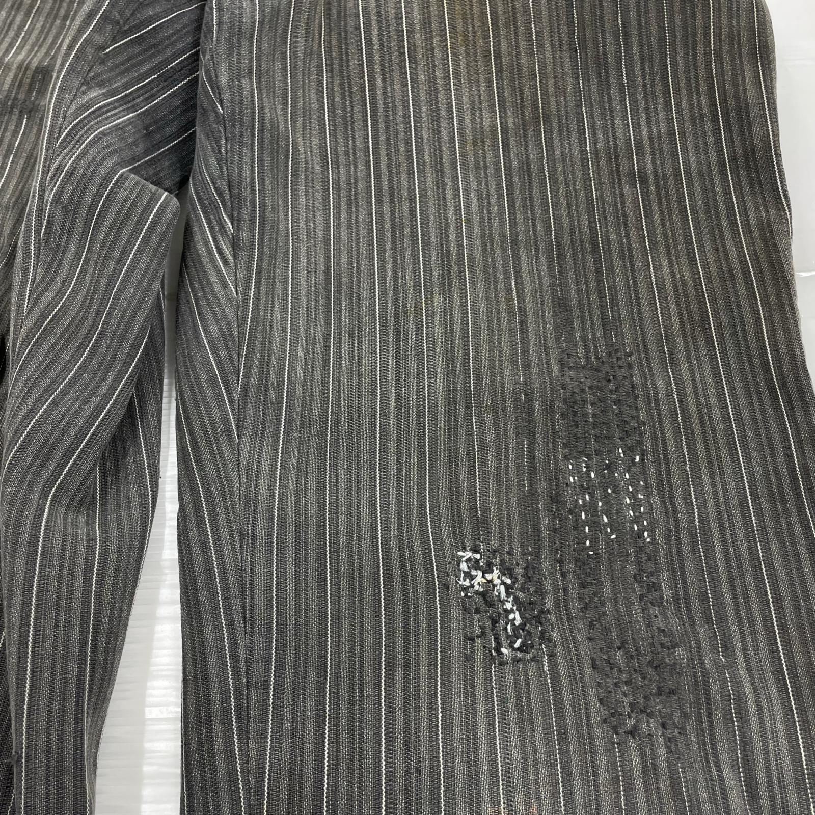 パンツ EURO ファーマーズパンツ 針シンチ ストライプ GRY () グレー