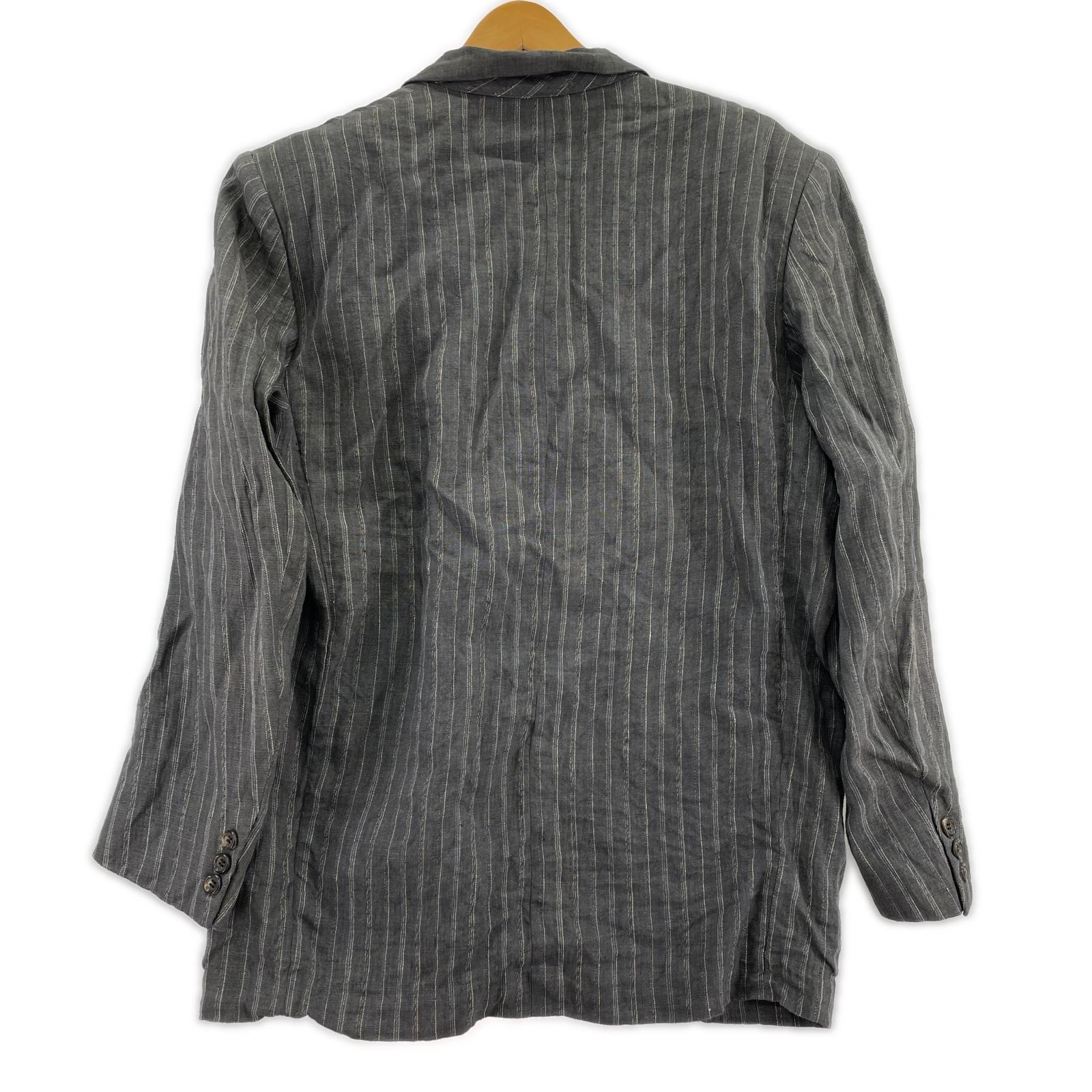 テーラードジャケット HOMME SAMPLE 3BストライプテーラードJKT (M) グレー M グレー