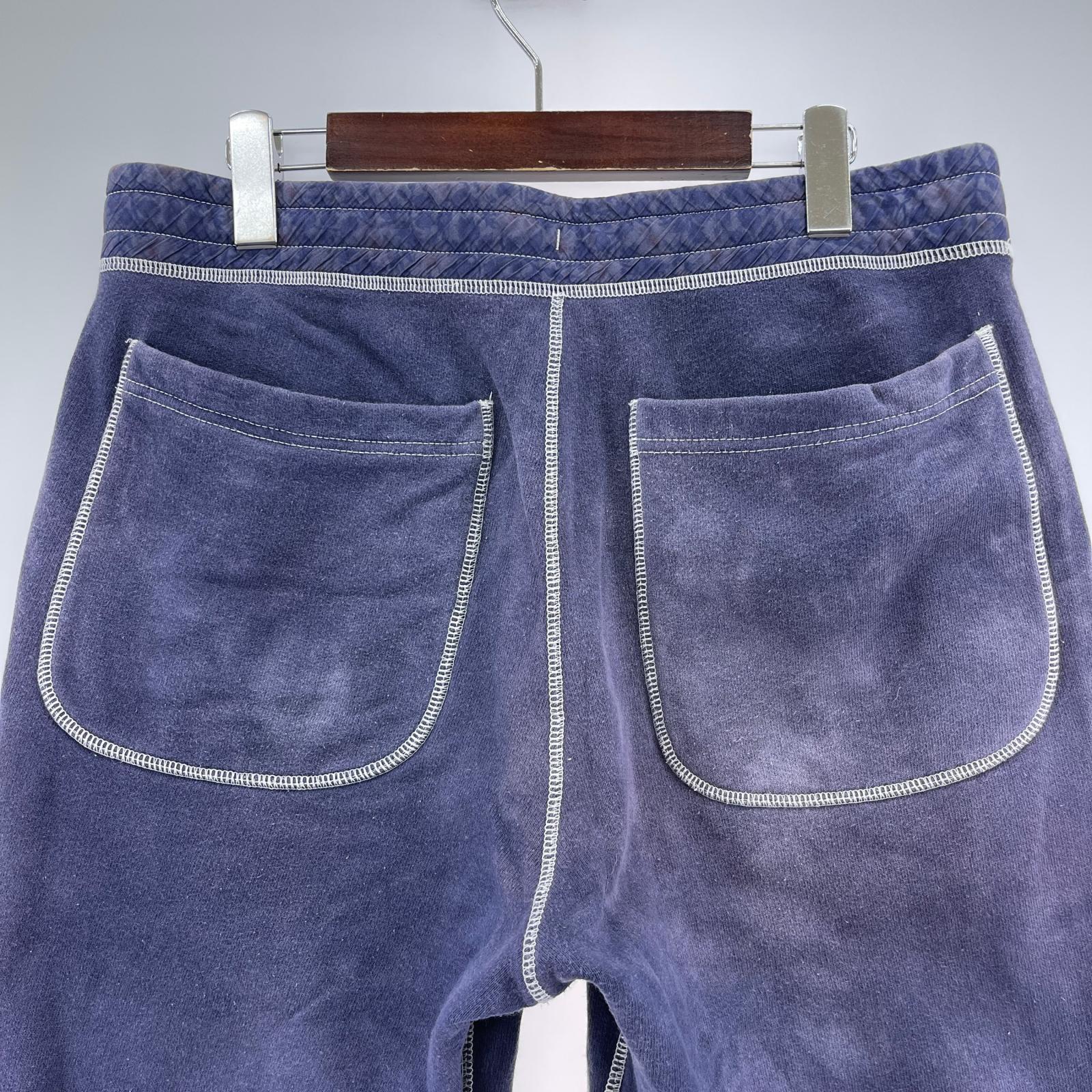 ショートパンツ HOMME ムラ染めスウェットショーツ 紫 M