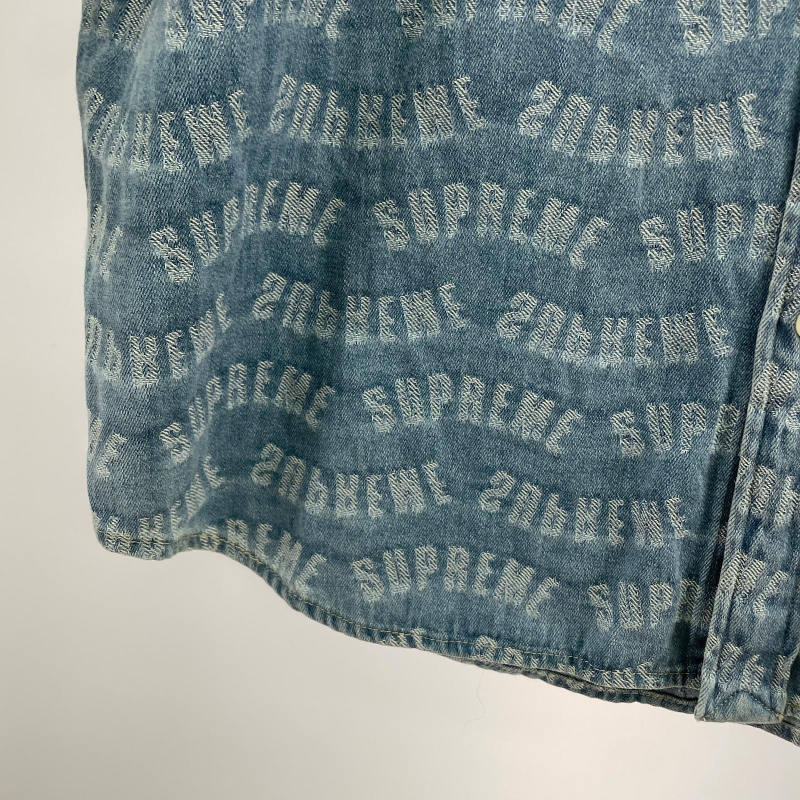 長袖シャツ Supreme Arc Jacquard Denim Shirt S