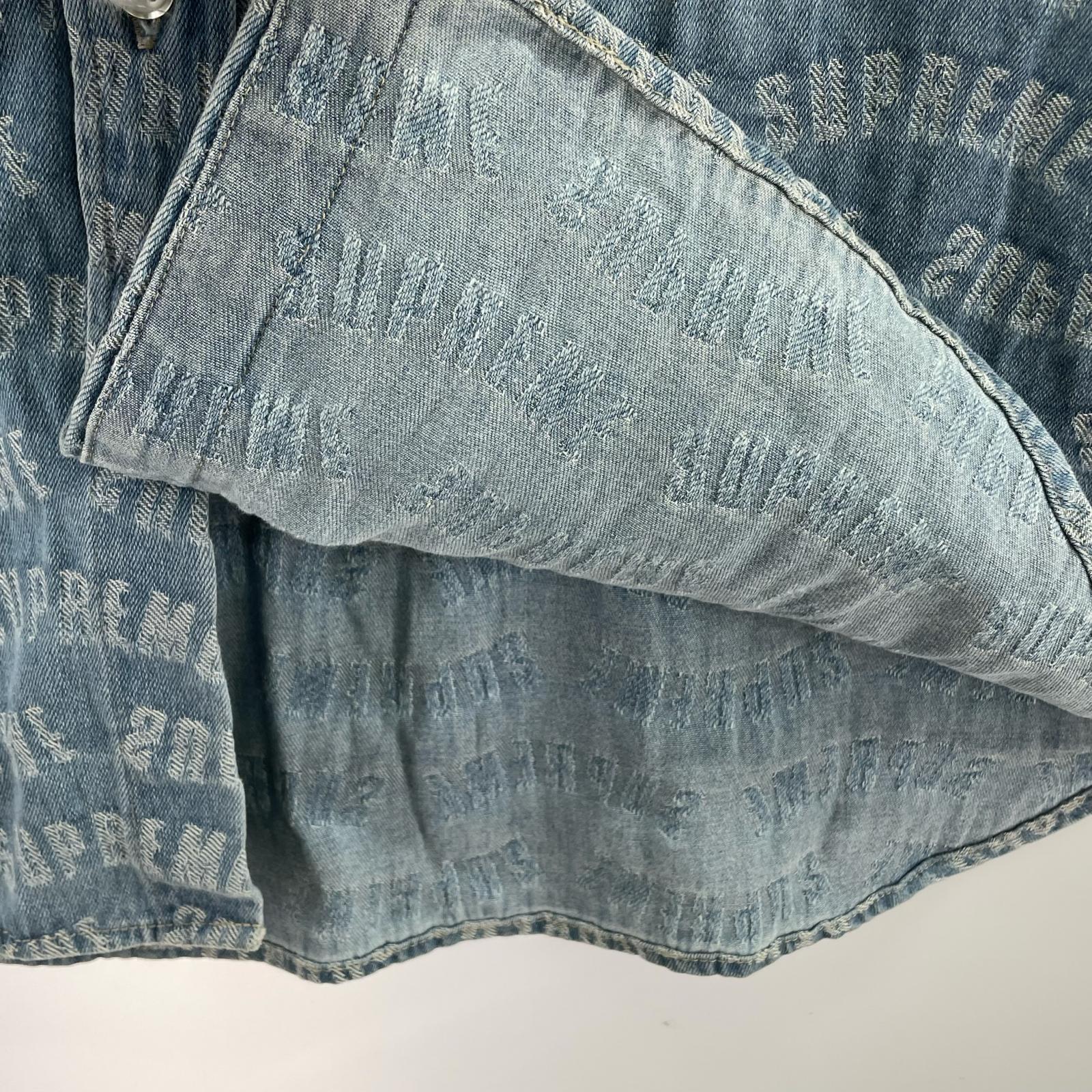 長袖シャツ Supreme Arc Jacquard Denim Shirt S