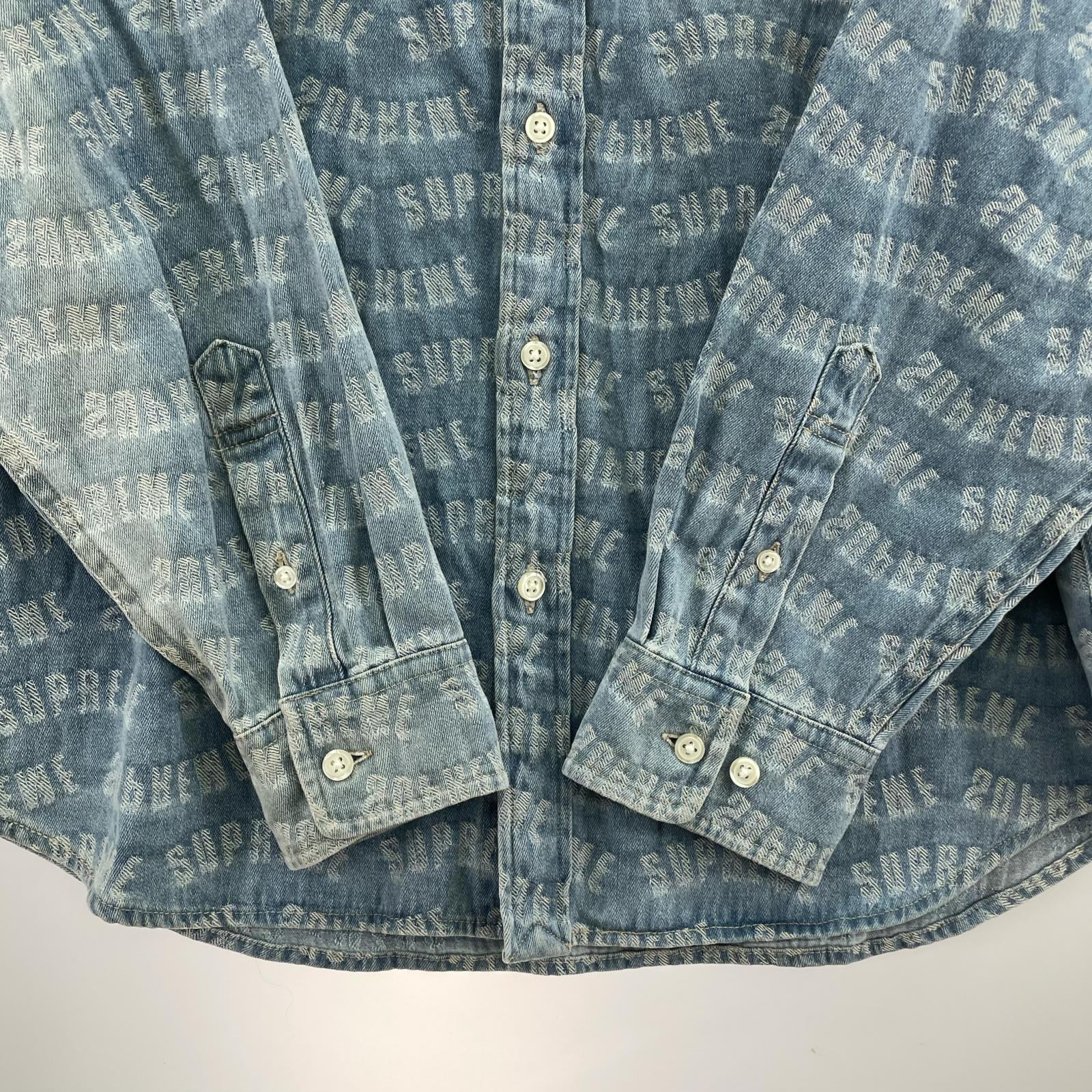 長袖シャツ Supreme Arc Jacquard Denim Shirt S
