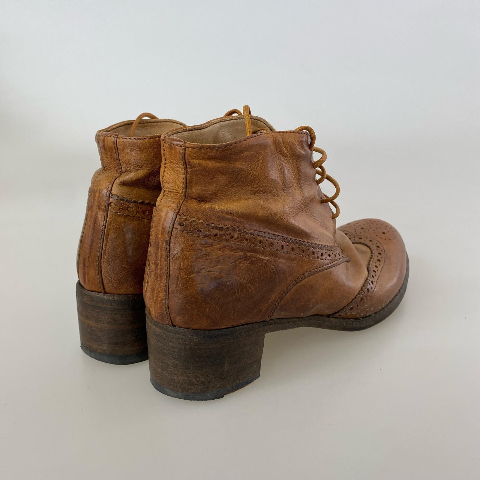 ブーツ officine creative レースアップブーティ 37 ブラウン