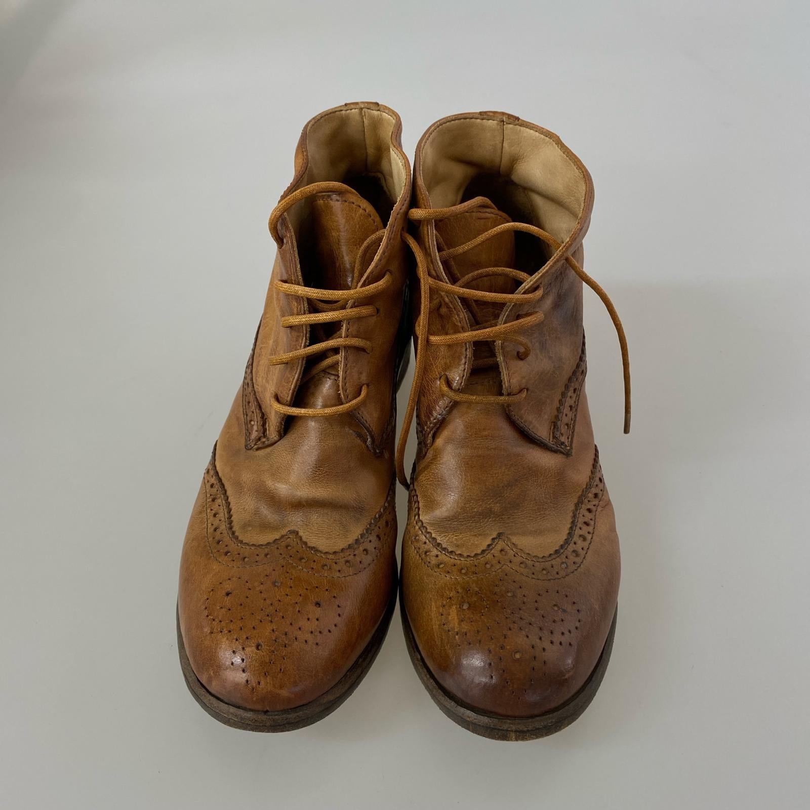 ブーツ officine creative レースアップブーティ 37 ブラウン