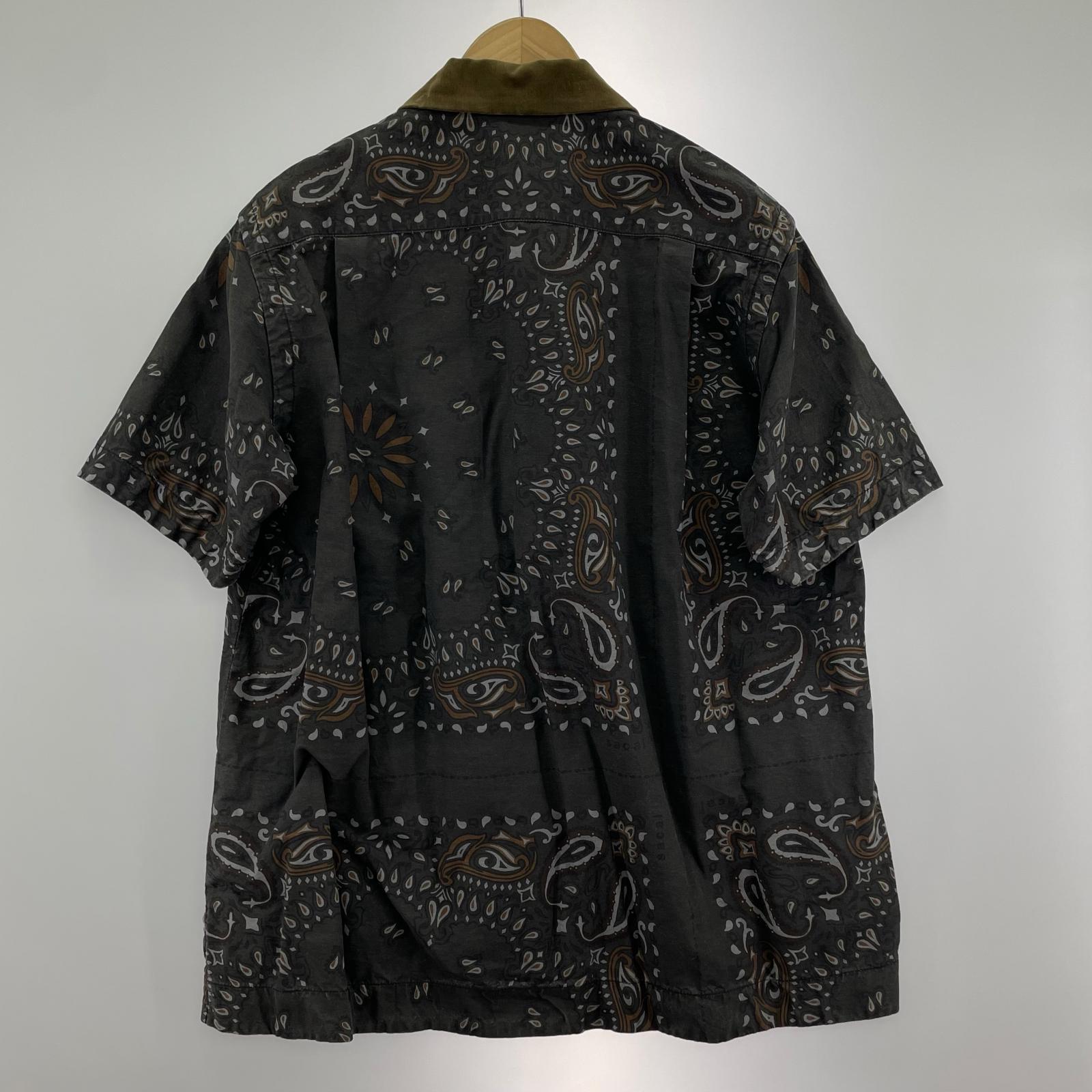 半袖シャツ 半袖シャツ/2/コットン/BLK/総柄/23-03153m