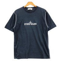 半袖Tシャツ エンブロイダリー ロゴ/インサイドアウト/S/741520644 S ネイビー