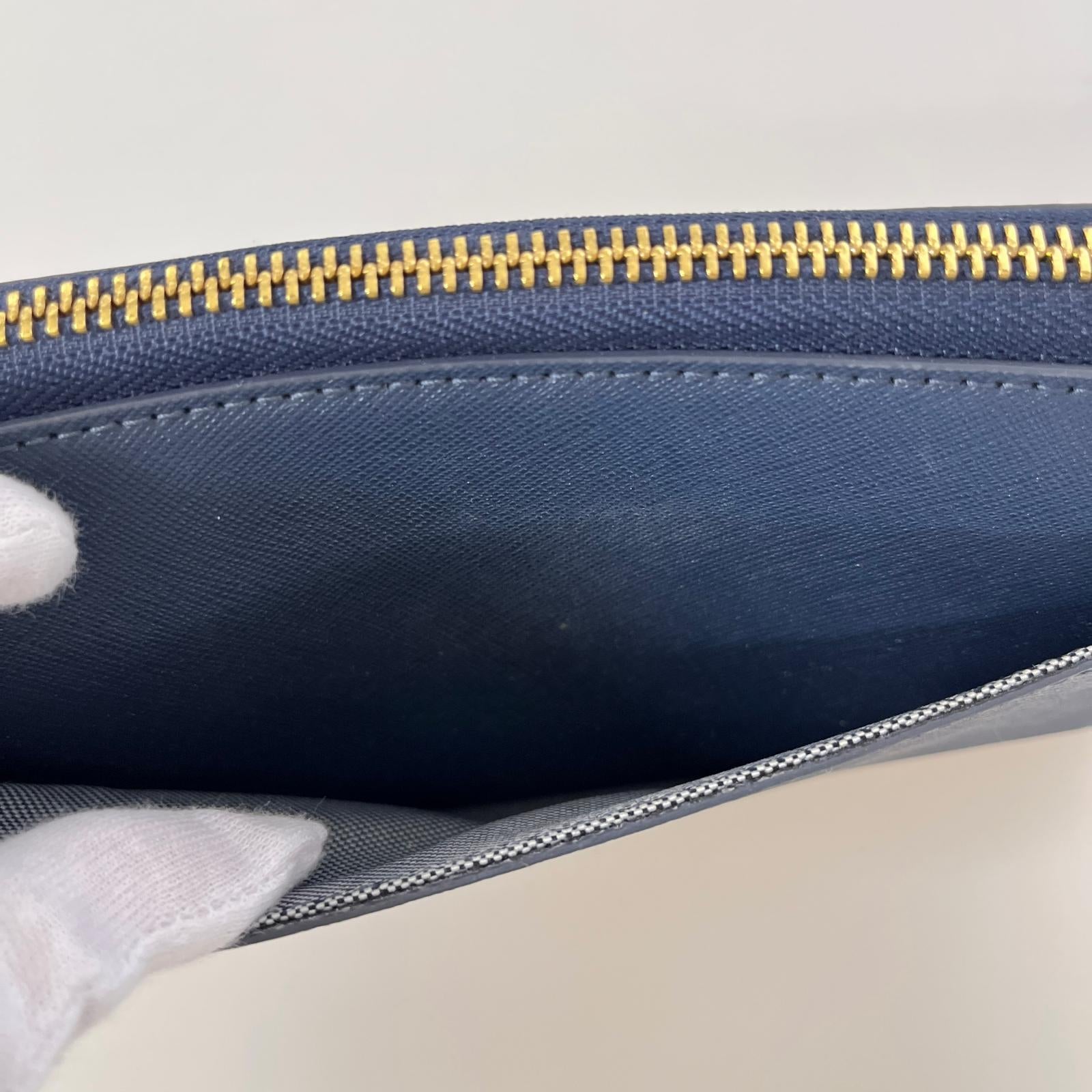 長財布 ラウンドファスナー長財布 ネイビー