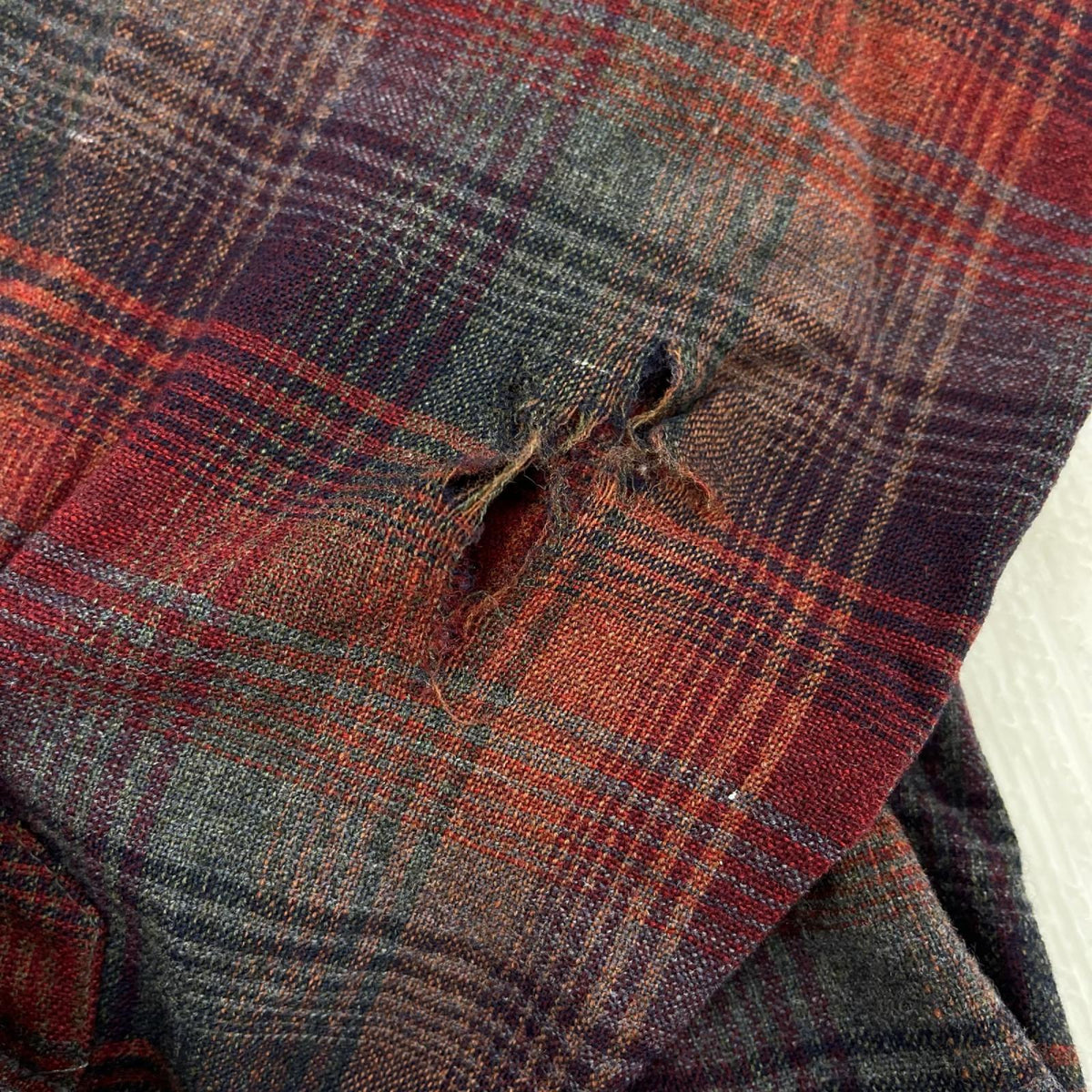長袖シャツ 70s ボードシャツ L L レッド