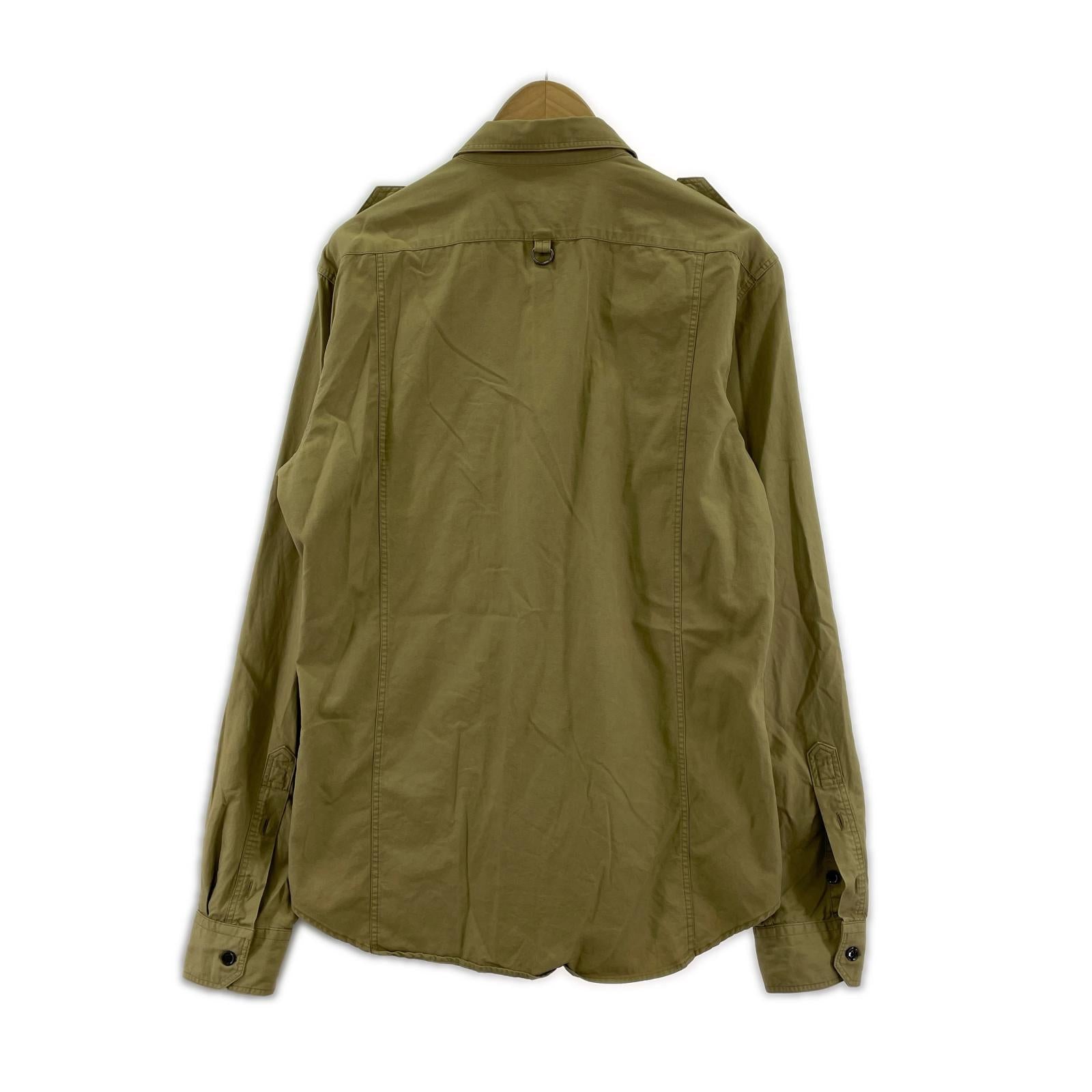 ジャケット brit ジップシャツジャケット 茶 M ブラウン