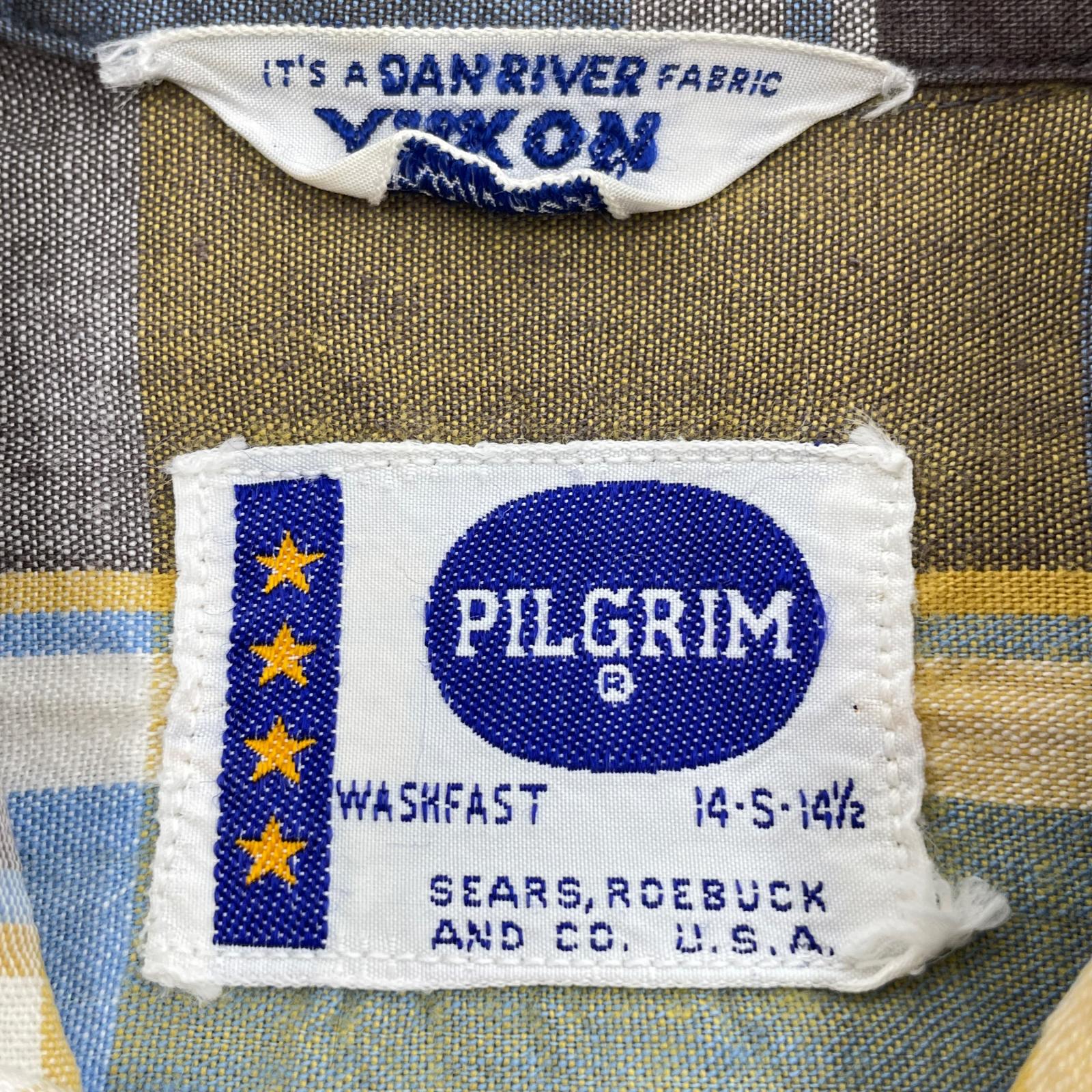 長袖シャツ PILGRIM チェック 黄