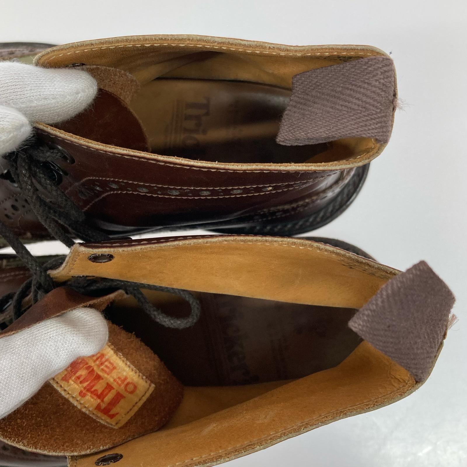 ブーツ Tricker's キャンバスディテール レースアップブーツ M2508 (9.5) ブラウン