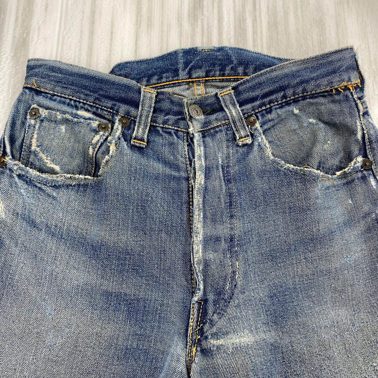 デニムパンツ 501XX ボタン裏刻印無し ブルー