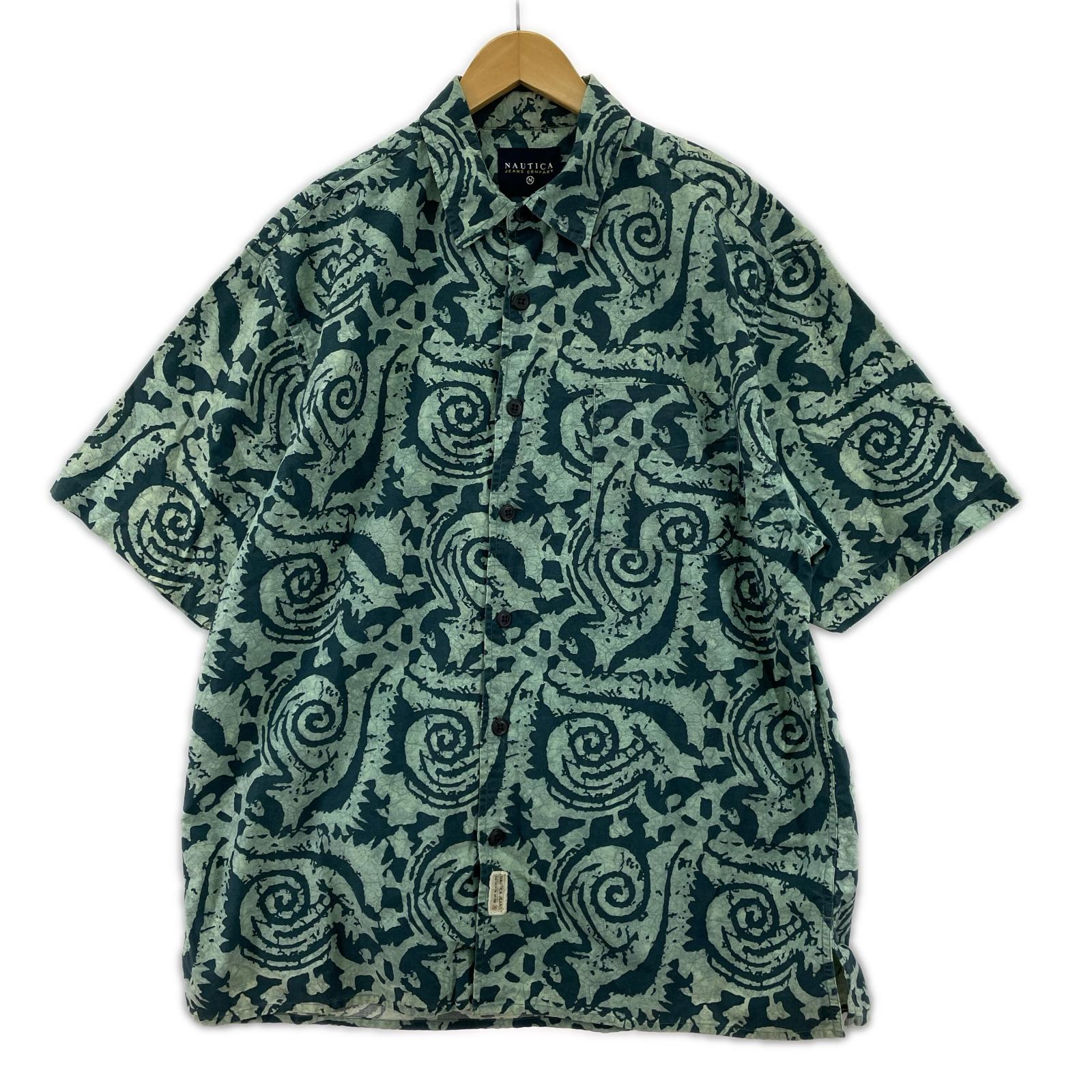 半袖シャツ 90-00s 蔦柄アロハシャツ L GRN 総柄 L
