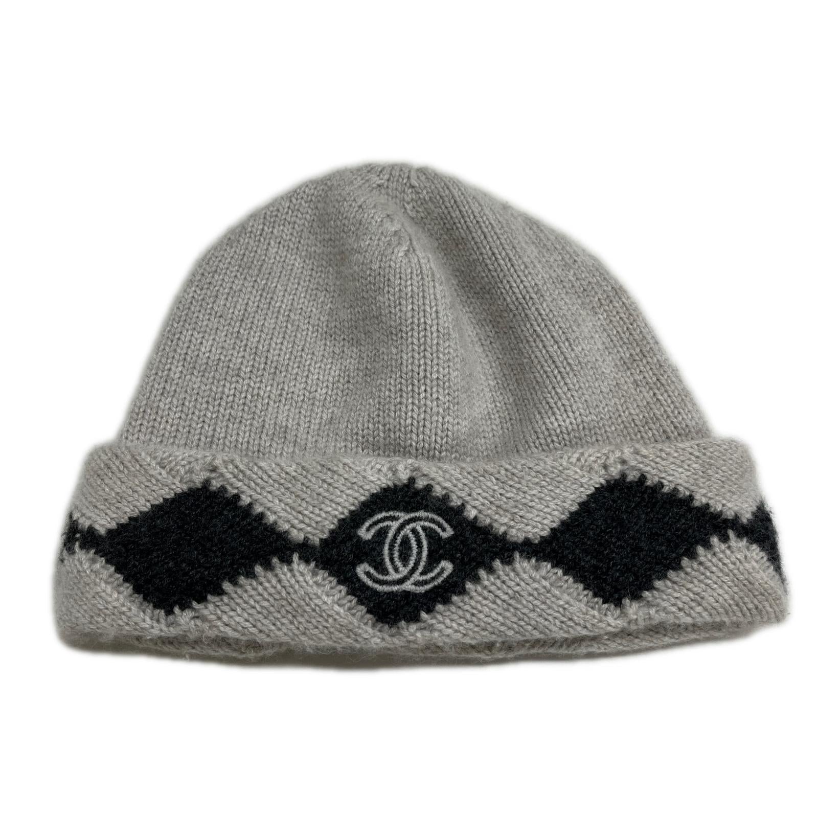 CHANEL カシミヤ ココマーク マトラッセ ニット帽