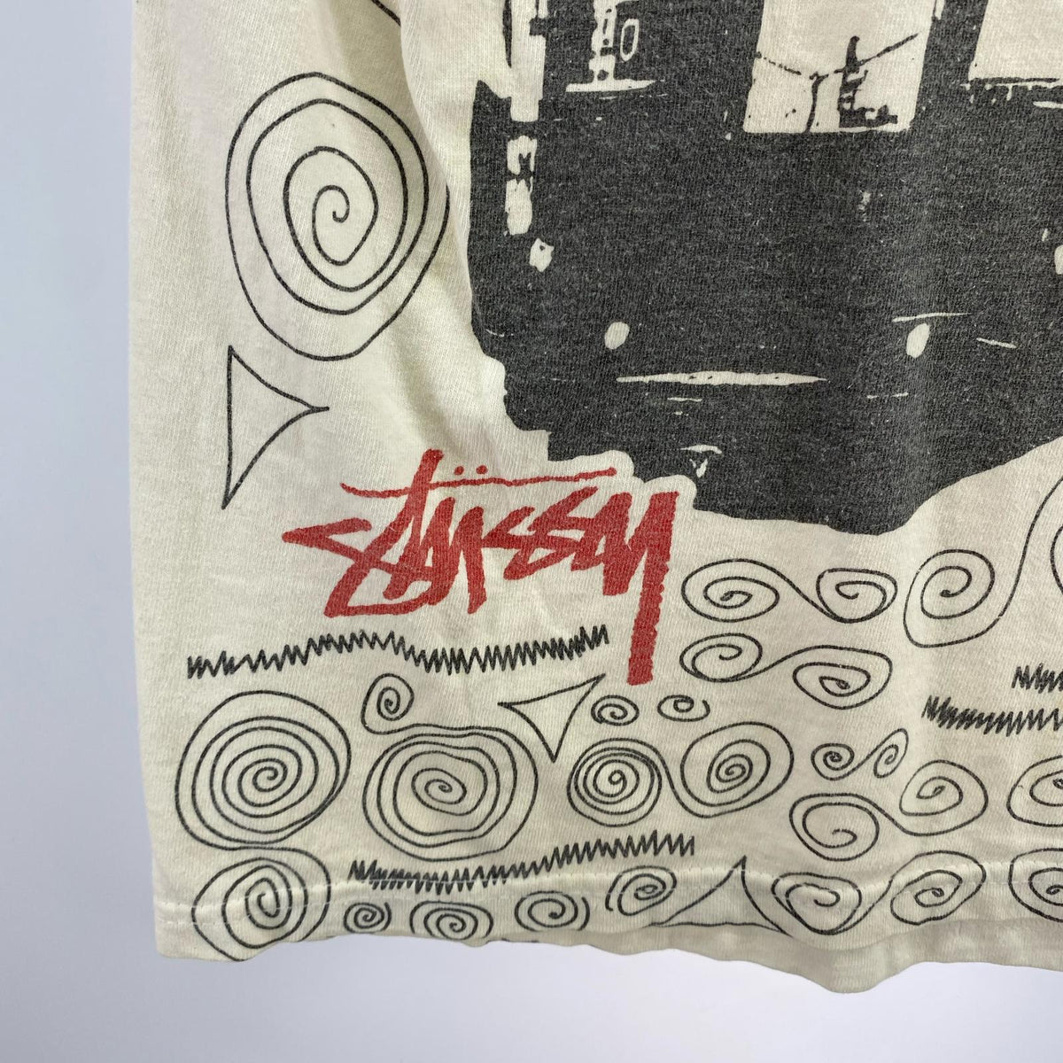 半袖Tシャツ 00s オーバープリント S/Sカットソー ホワイト L ホワイト