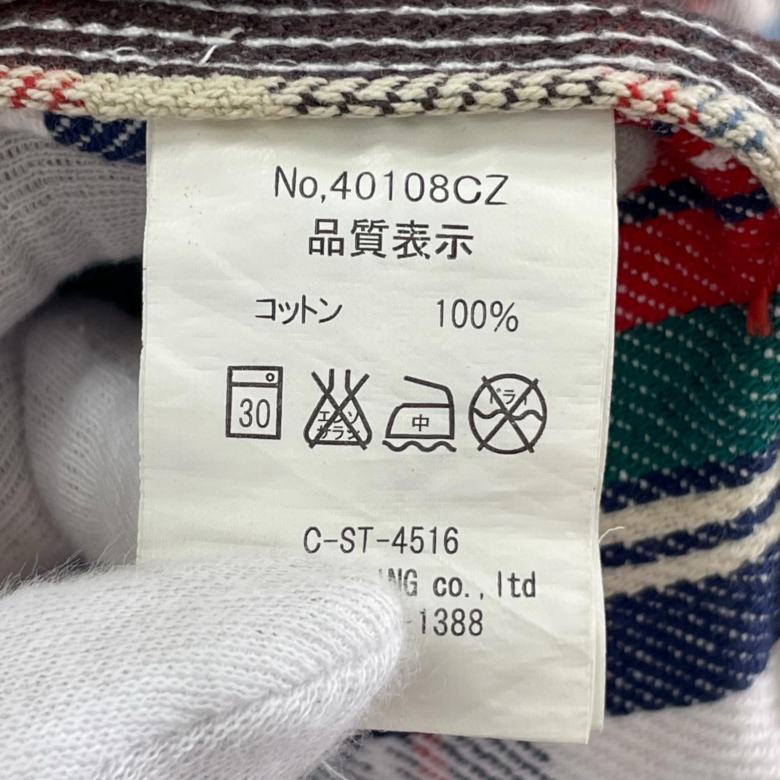 長袖シャツ HOUSTON チェックパークシャツ クレイジーパターン L マルチカラー
