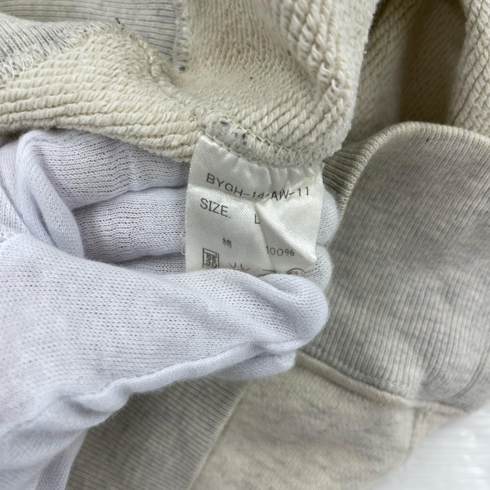 スウェット 両V バックプリント 灰(L) L ホワイト