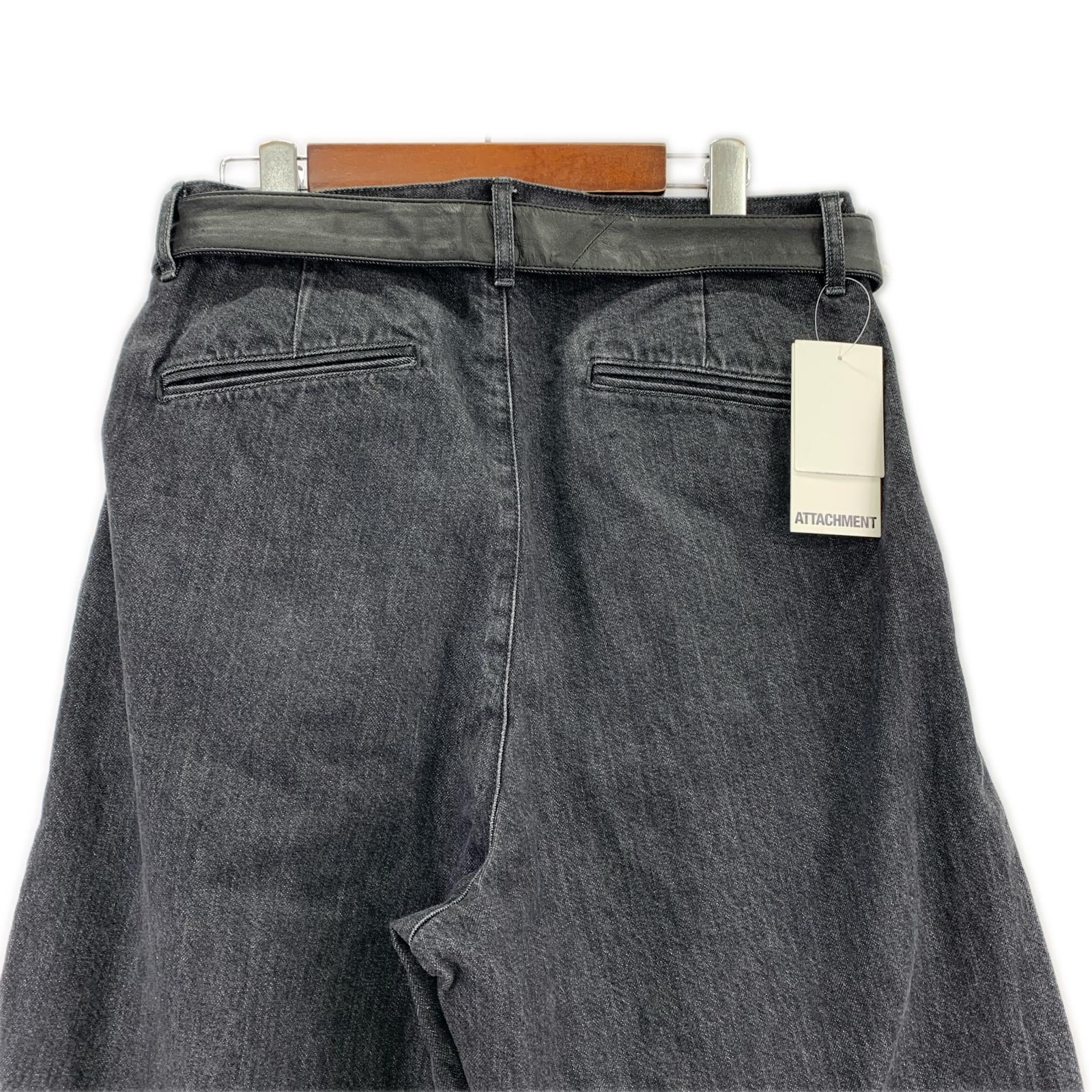 デニムパンツ × JAPAN DENIM LEATHER BELT 1 ブラック