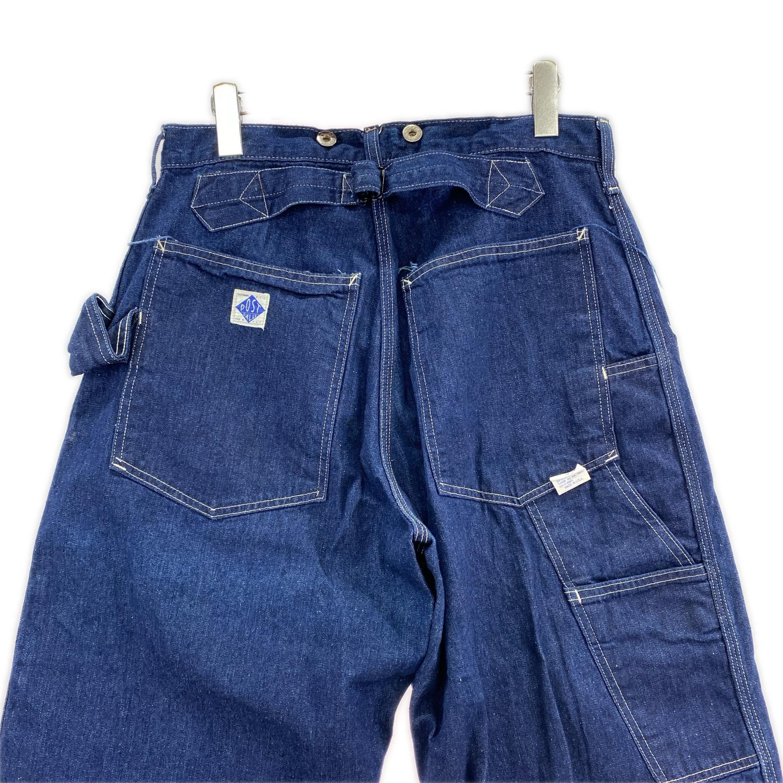デニムパンツ ダブルニーデニムパンツ インディゴ M ネイビー