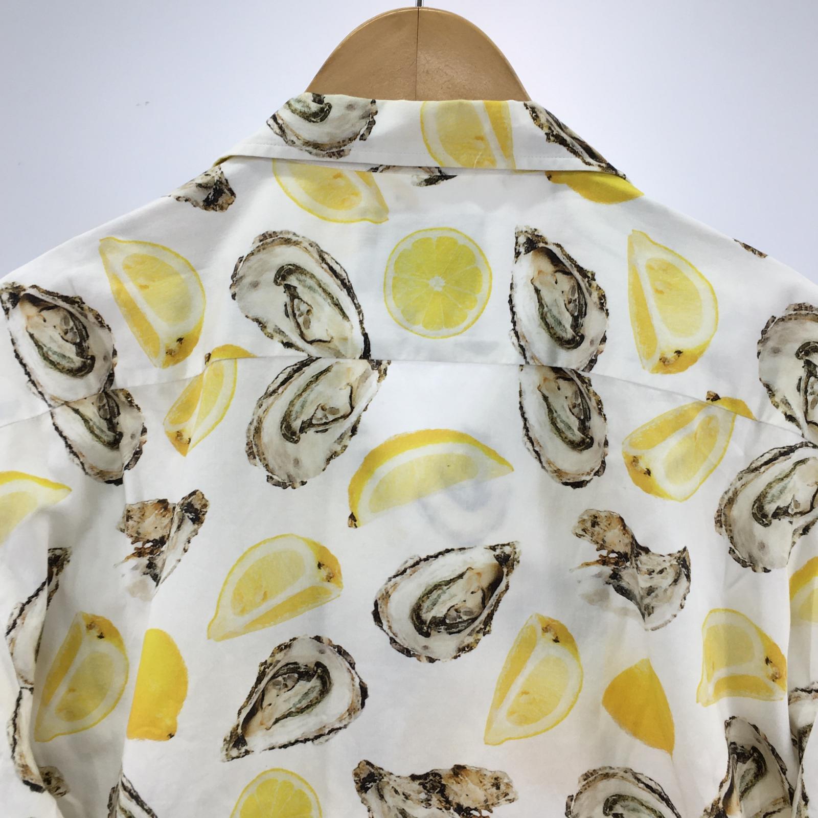 半袖シャツ 牡蠣 シャツ 白 (XL) ホワイト