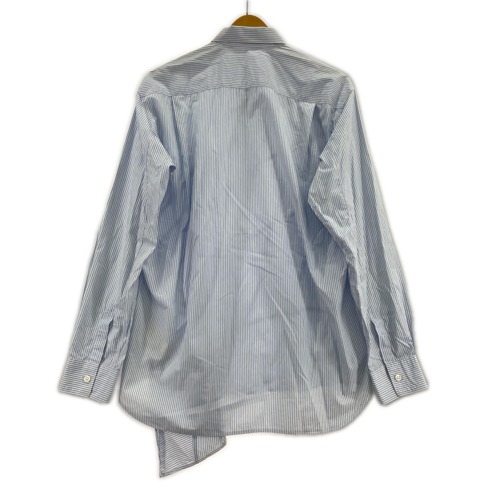 長袖シャツ COMME des GARCONS SHIRT 15SS 変形 ストライプシャツ S 青 S