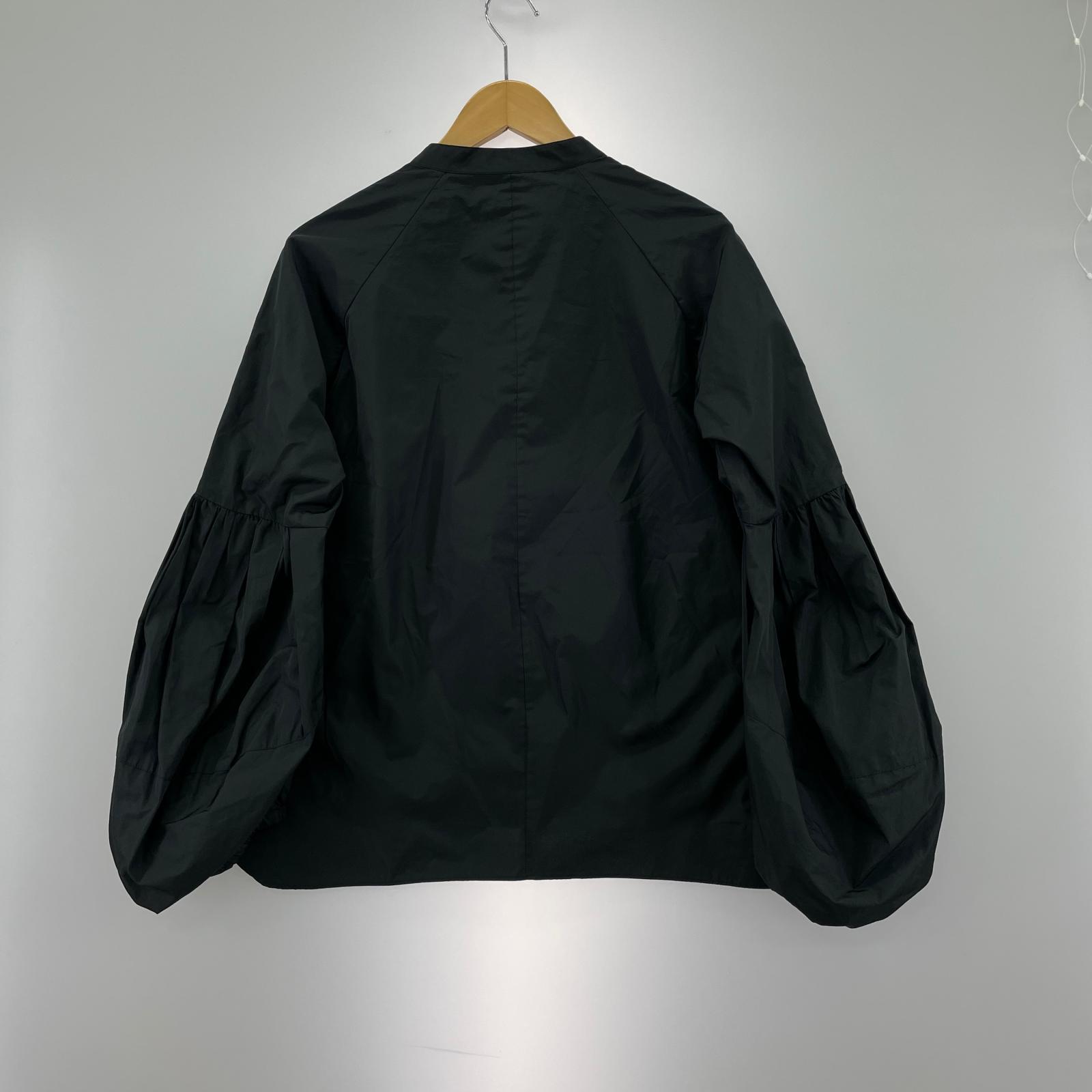 その他トップス COCUCA パフギャザースリーブシャツ 黒 6145-70-05000 ブラック