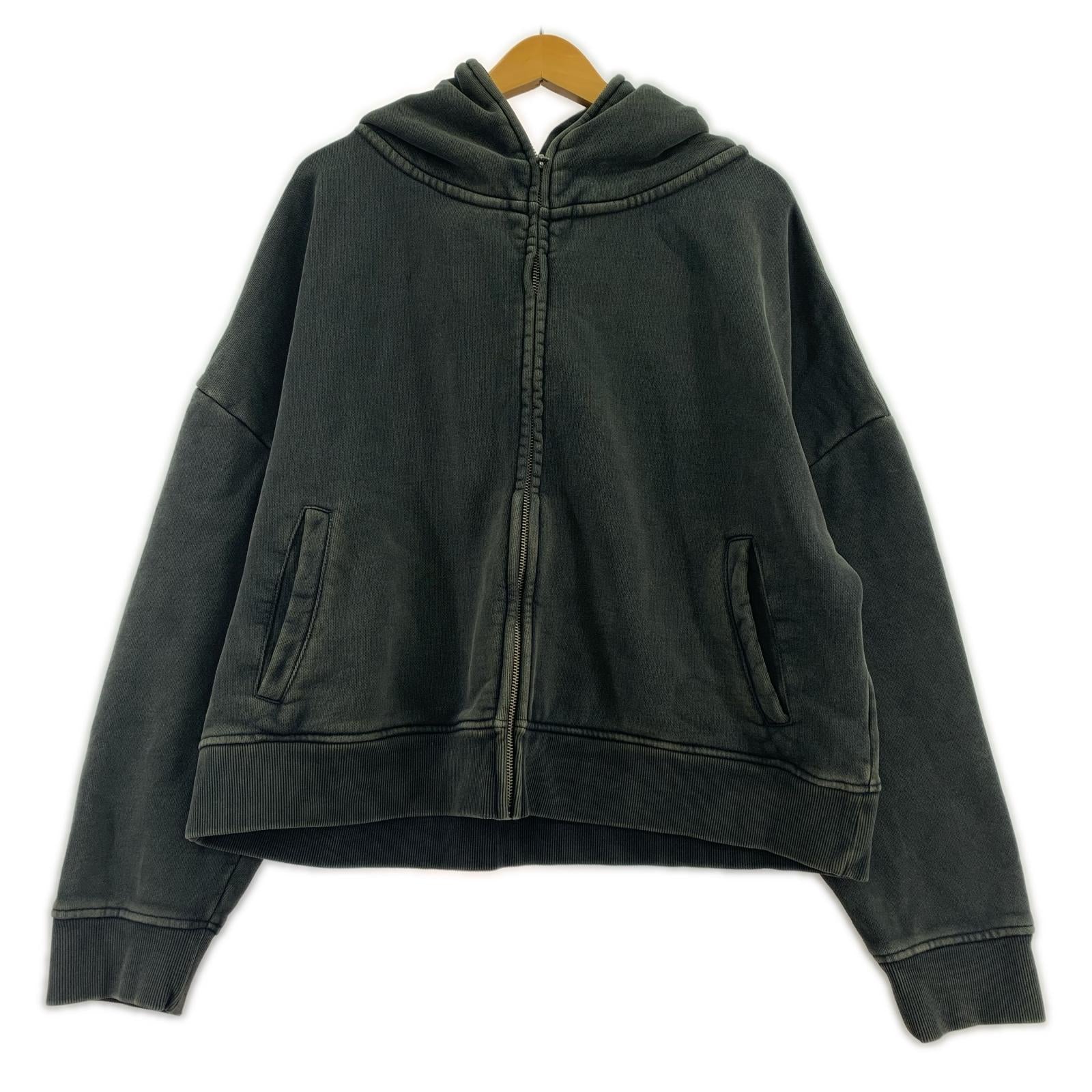 パーカー Entire Studios ETERNAL ZIP/WASHED BLACK ジップパーカー ブラック グレー