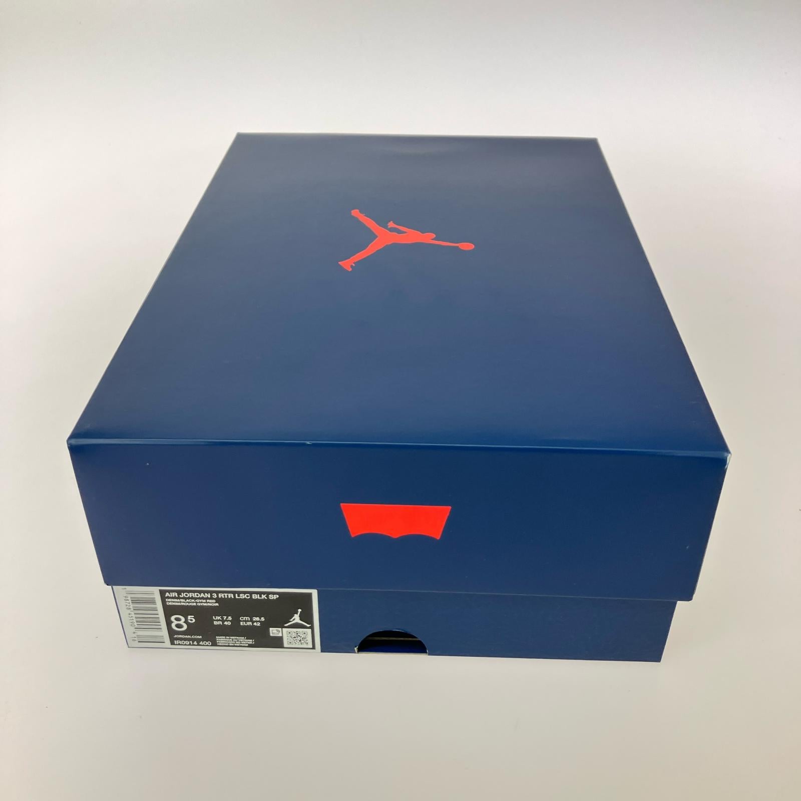 スニーカー ×Levi's AIR JORDAN 3 RTR LSC BLK (26.5) 26.5cm (US8 1/2 UK8 EU43) ブラック